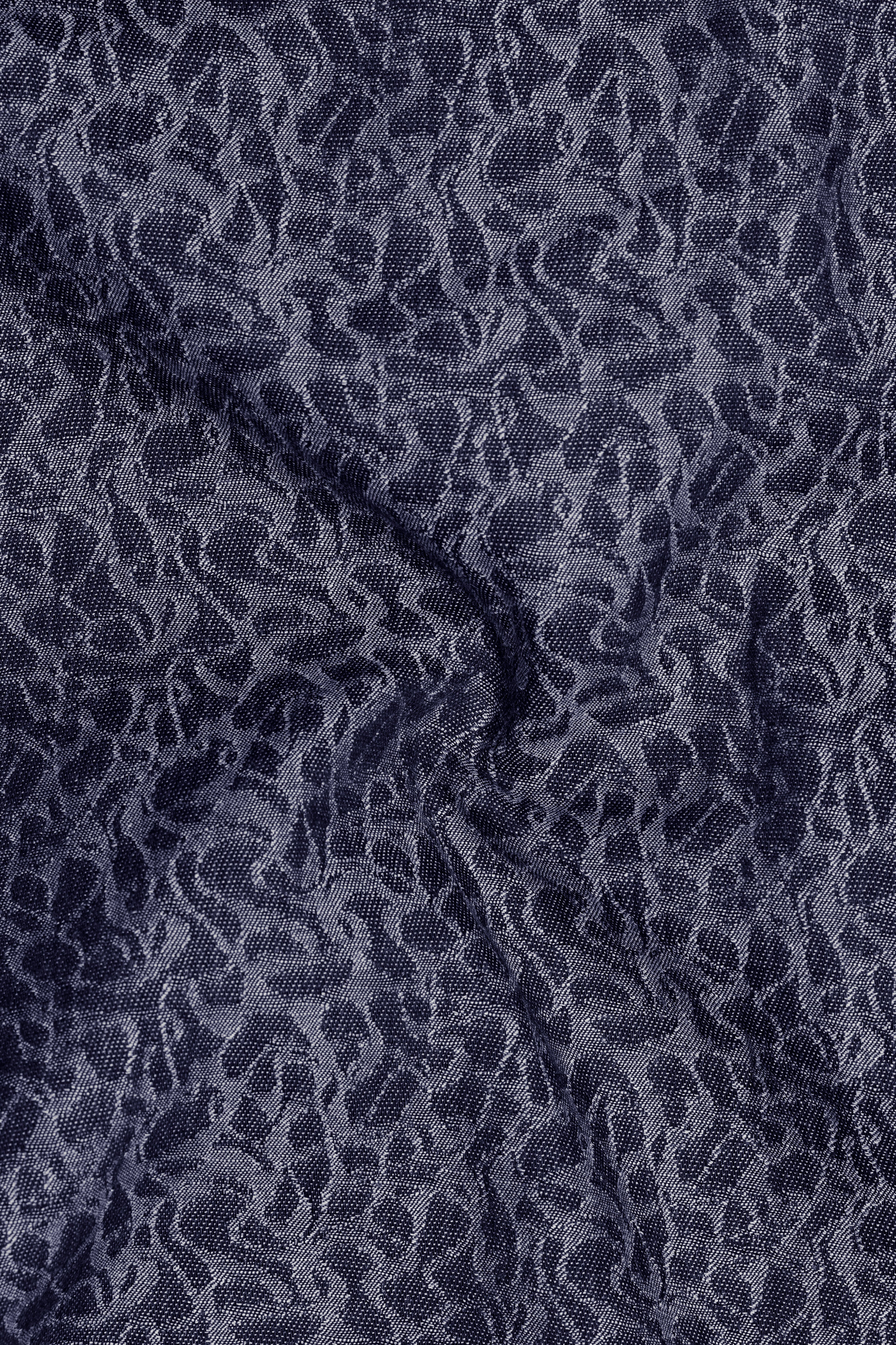 Camosyne-Phantom Denim Blue Abstract Camouflage Printed Super Soft Premium Cotton Casual Shirt
