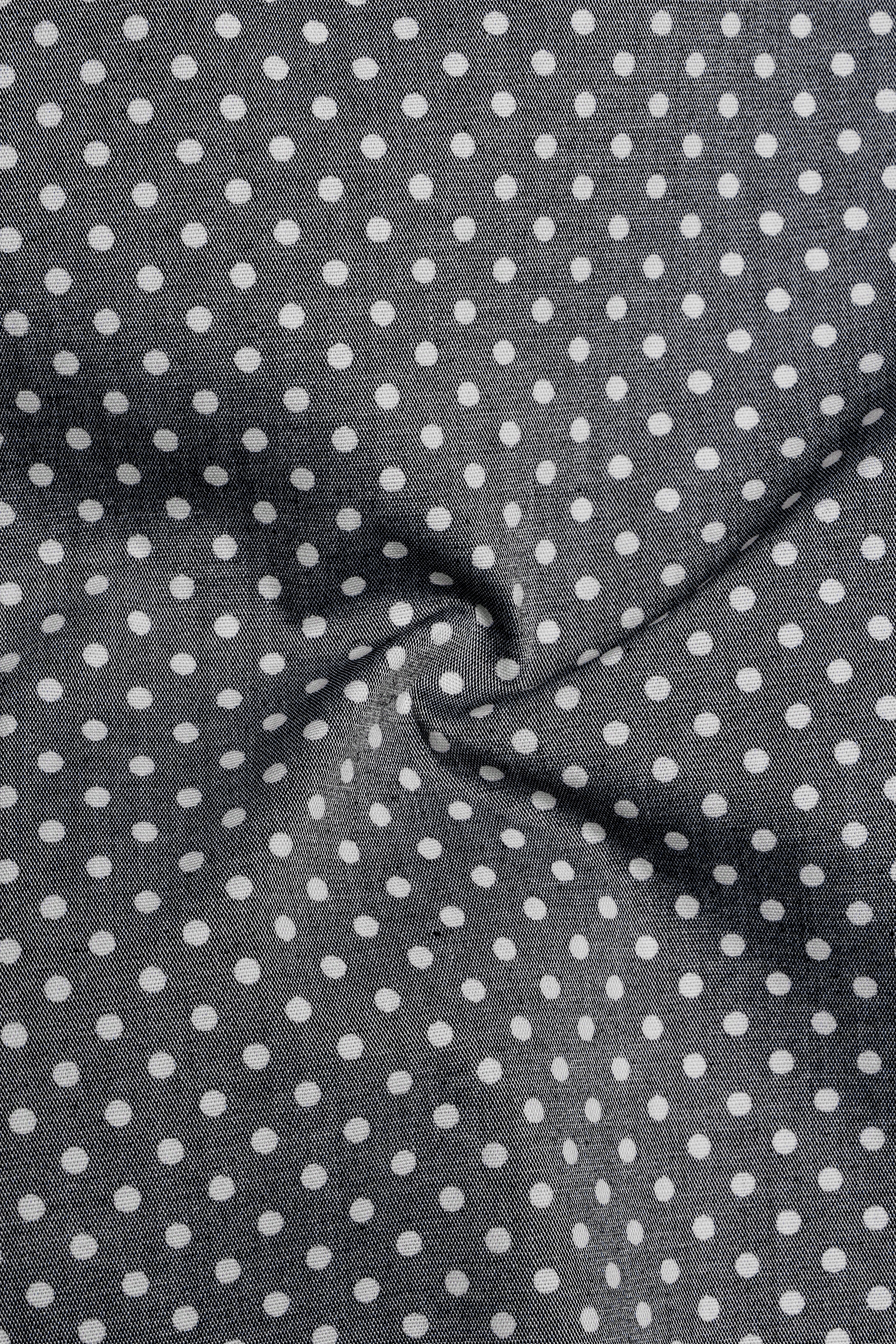 Noctivra-Vampire Gray Dotted Printed Super Soft Premium Cotton Dress Shirt