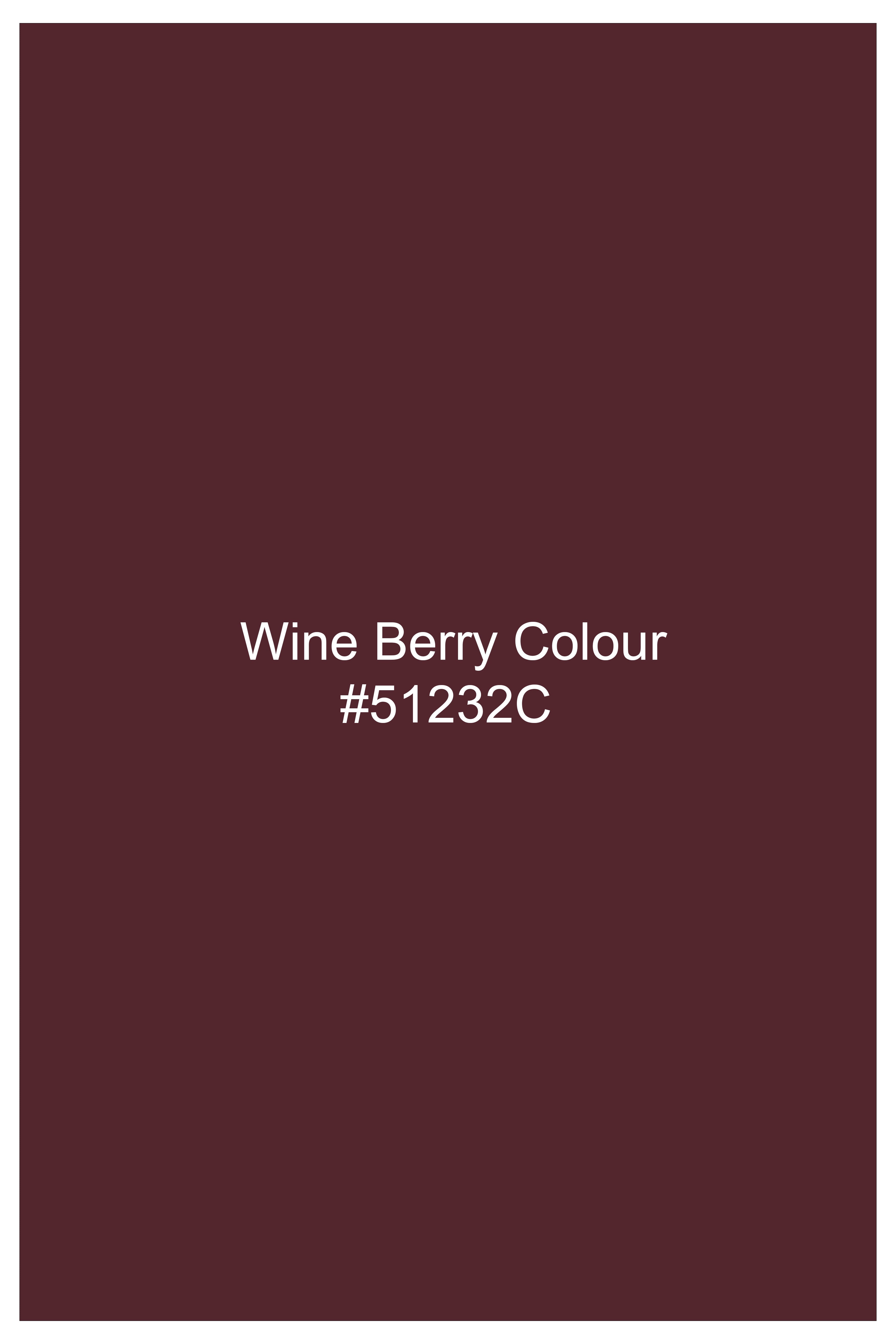 Berrivo-Wine Berry Maroon Paisley Elegance Printed Twill Premium Cotton Casual Shirt