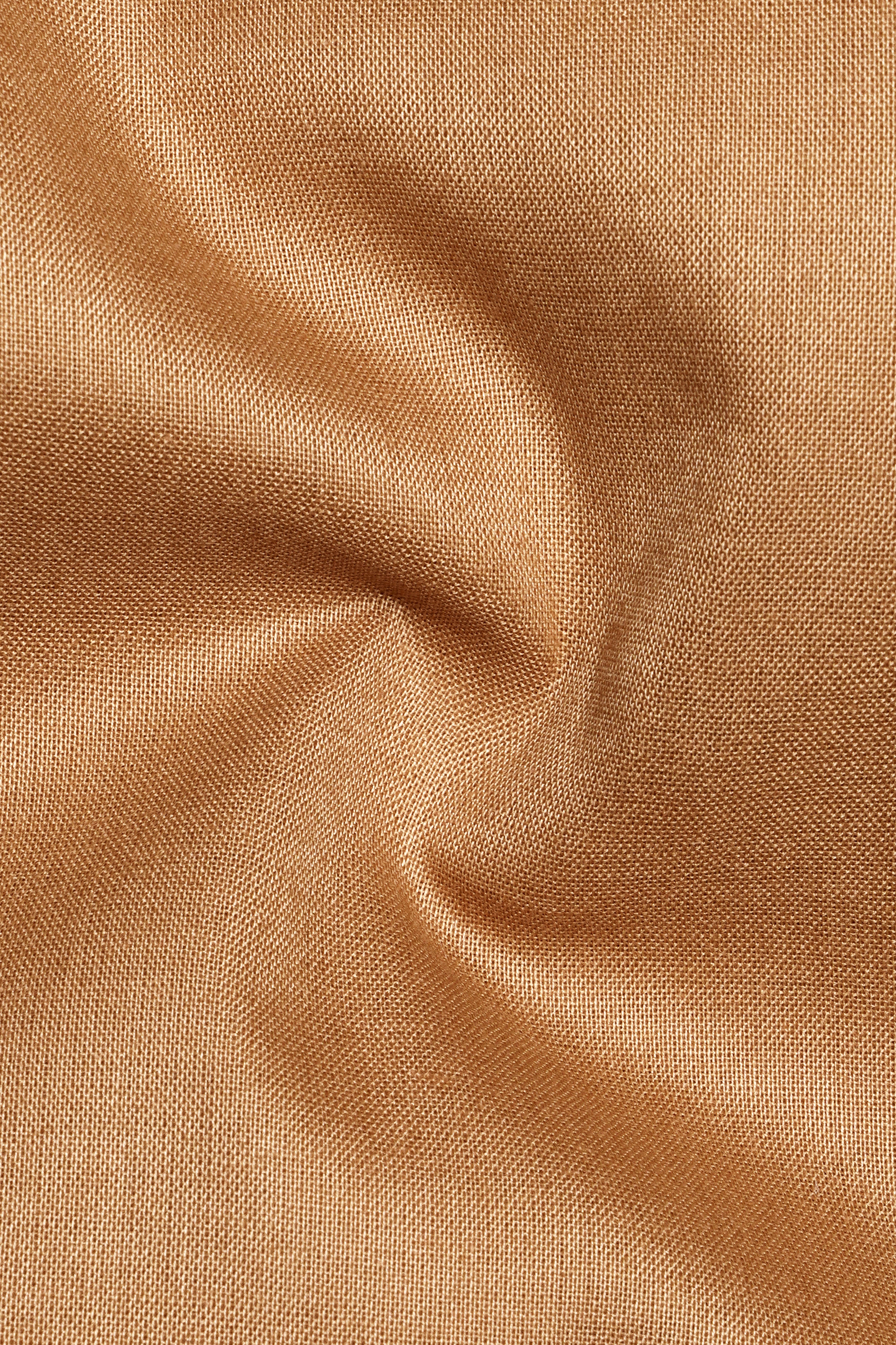 Cafreno-Sandy Brown Chambray Premium Cotton Dress Shirt