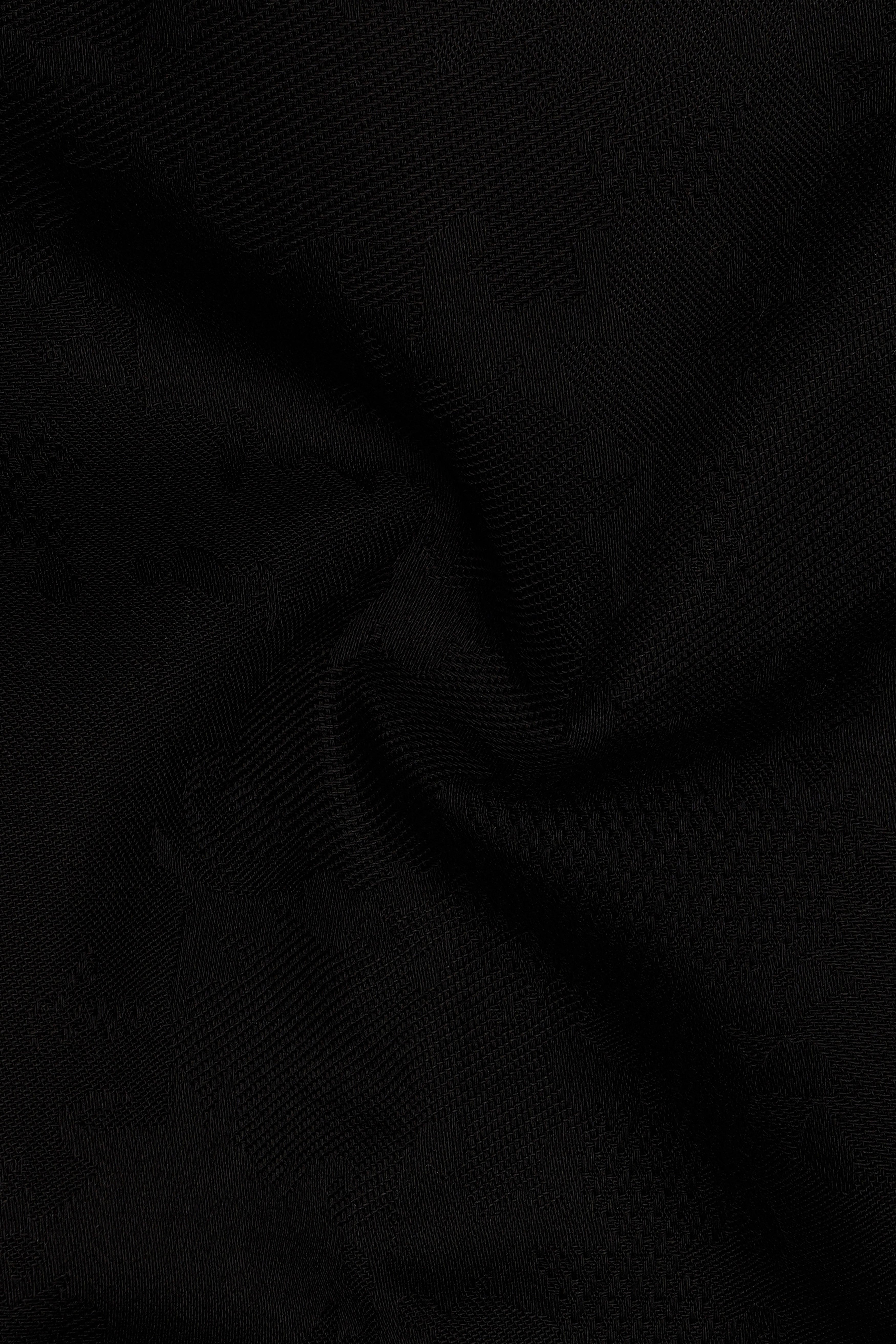 Tenebro-Jade black Jacquard Textured Premium Cotton Dress Shirt