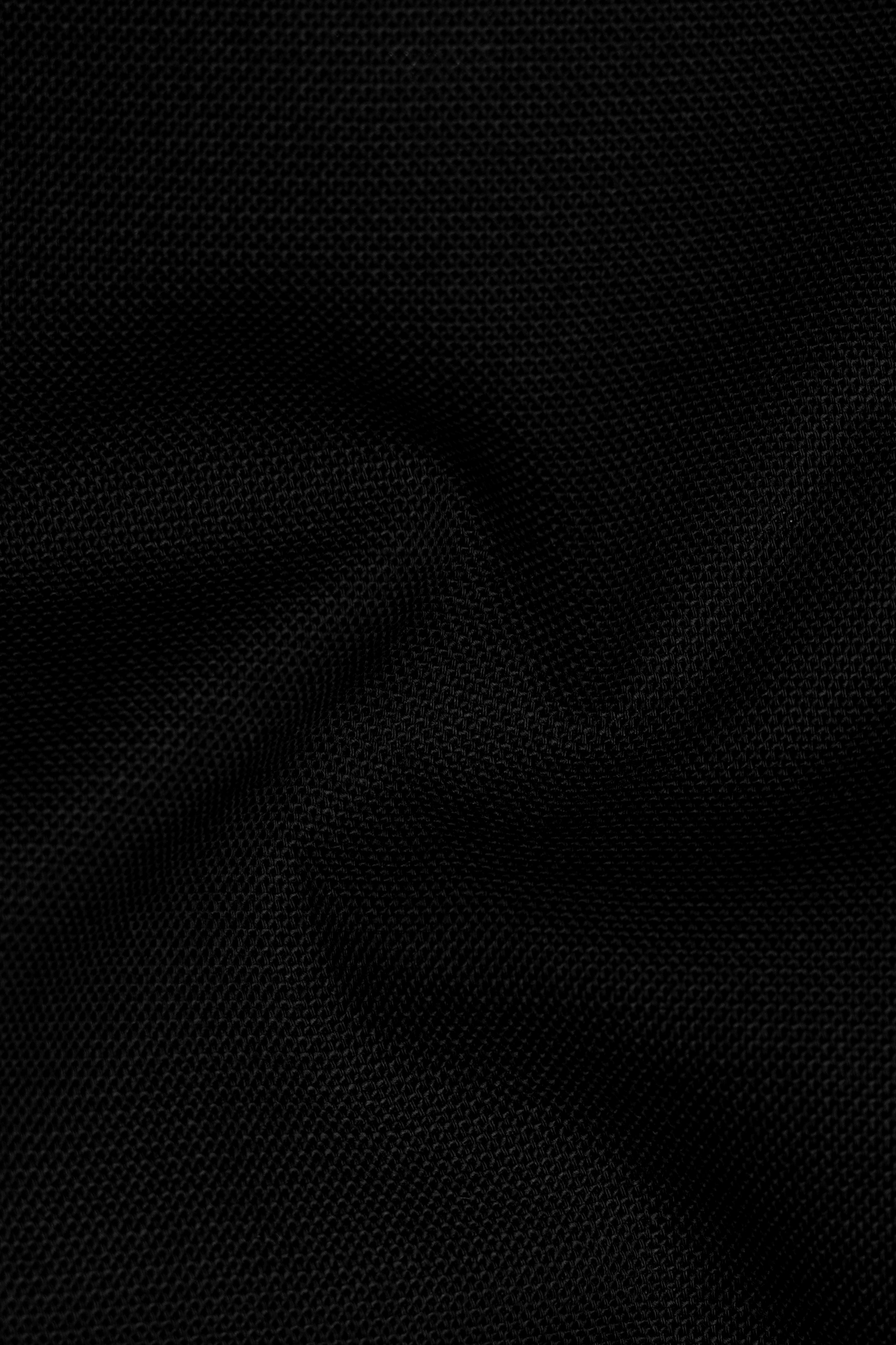 Velnero-Jade black Dobby Textured Super Soft Premium Cotton Dress Shirt