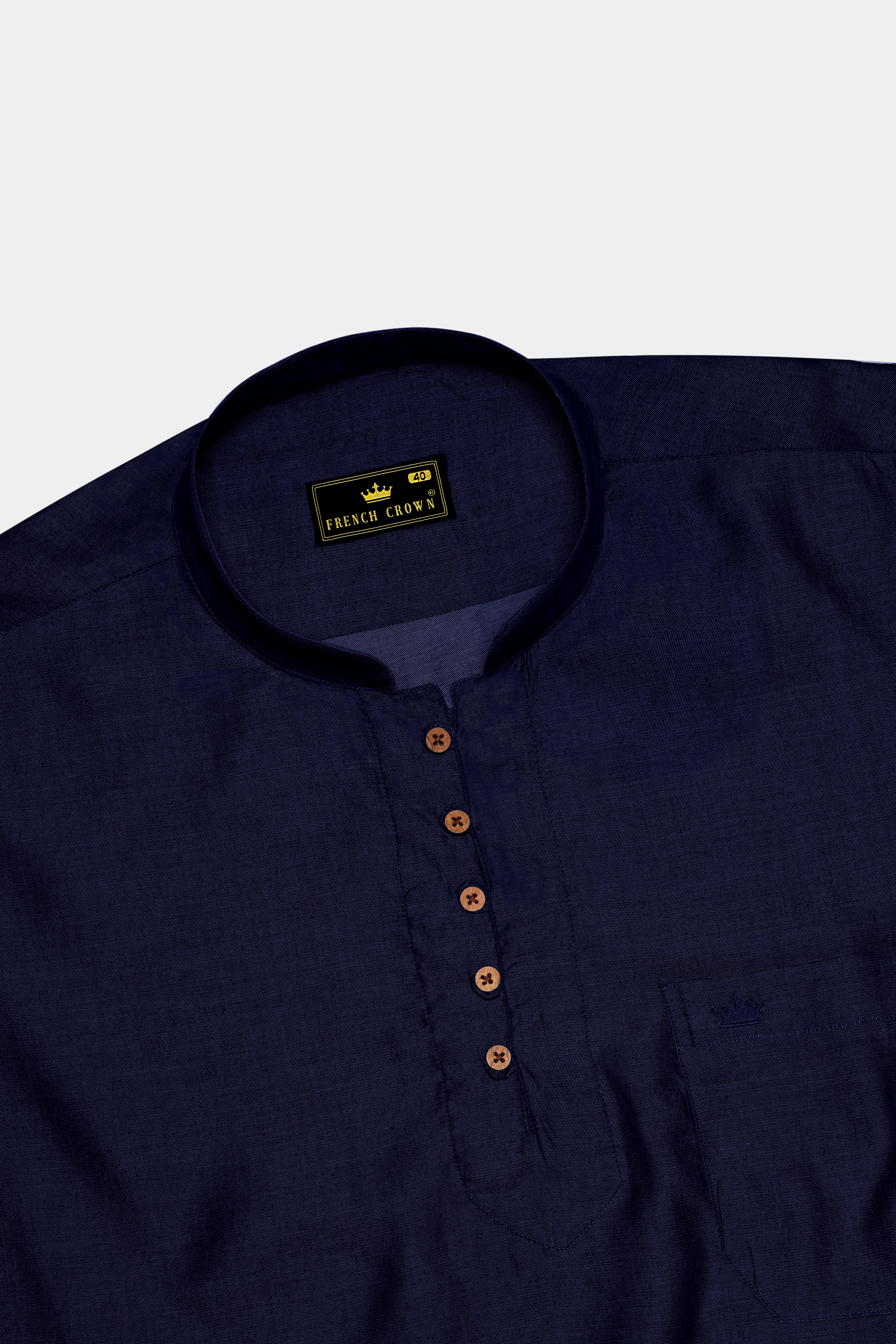 Velnero-Midnight Blue Denim Super Soft Premium Cotton Casual Shirt