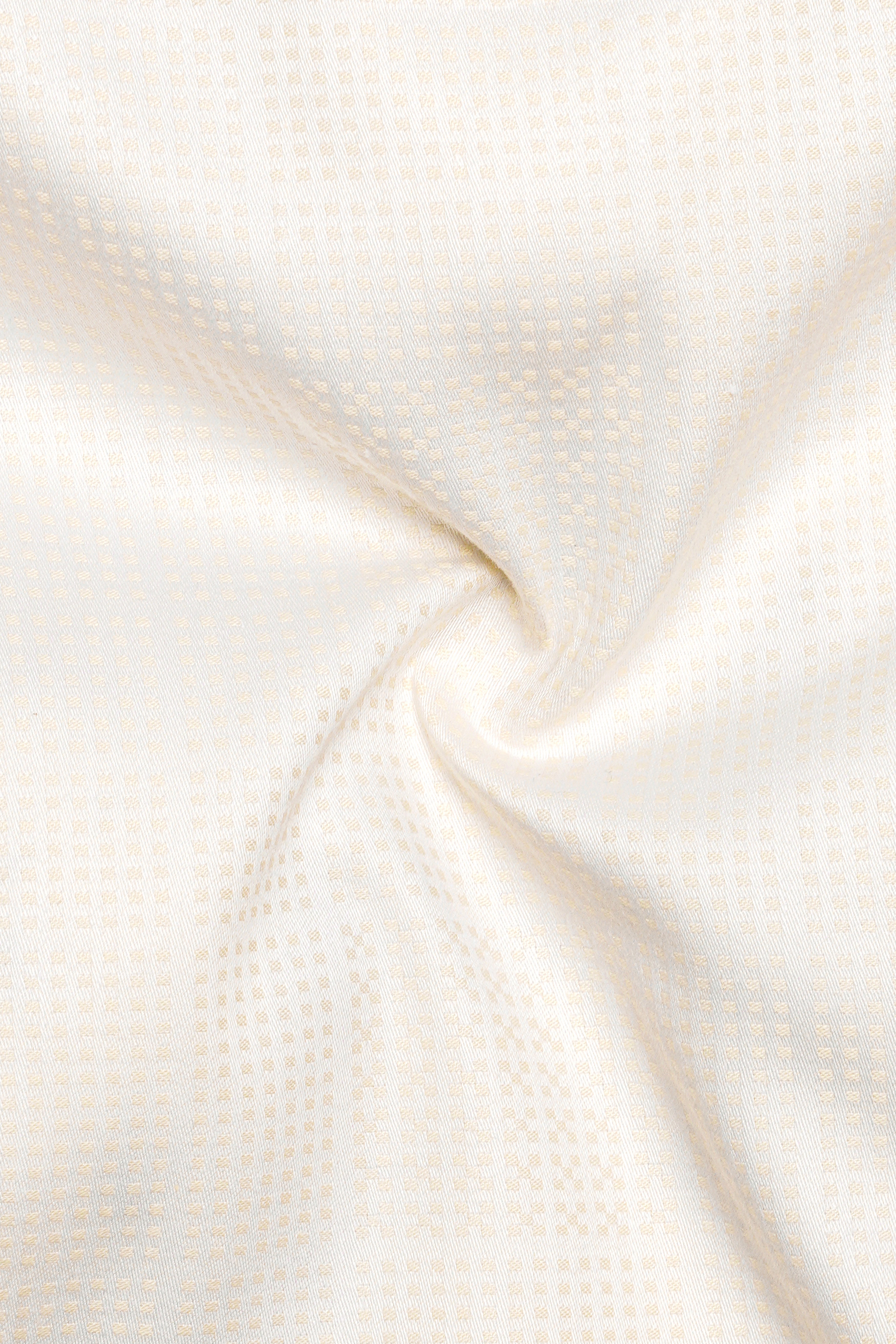 Jacreo-Albescent Cream Jacquard Textured Premium Cotton Dress Shirt