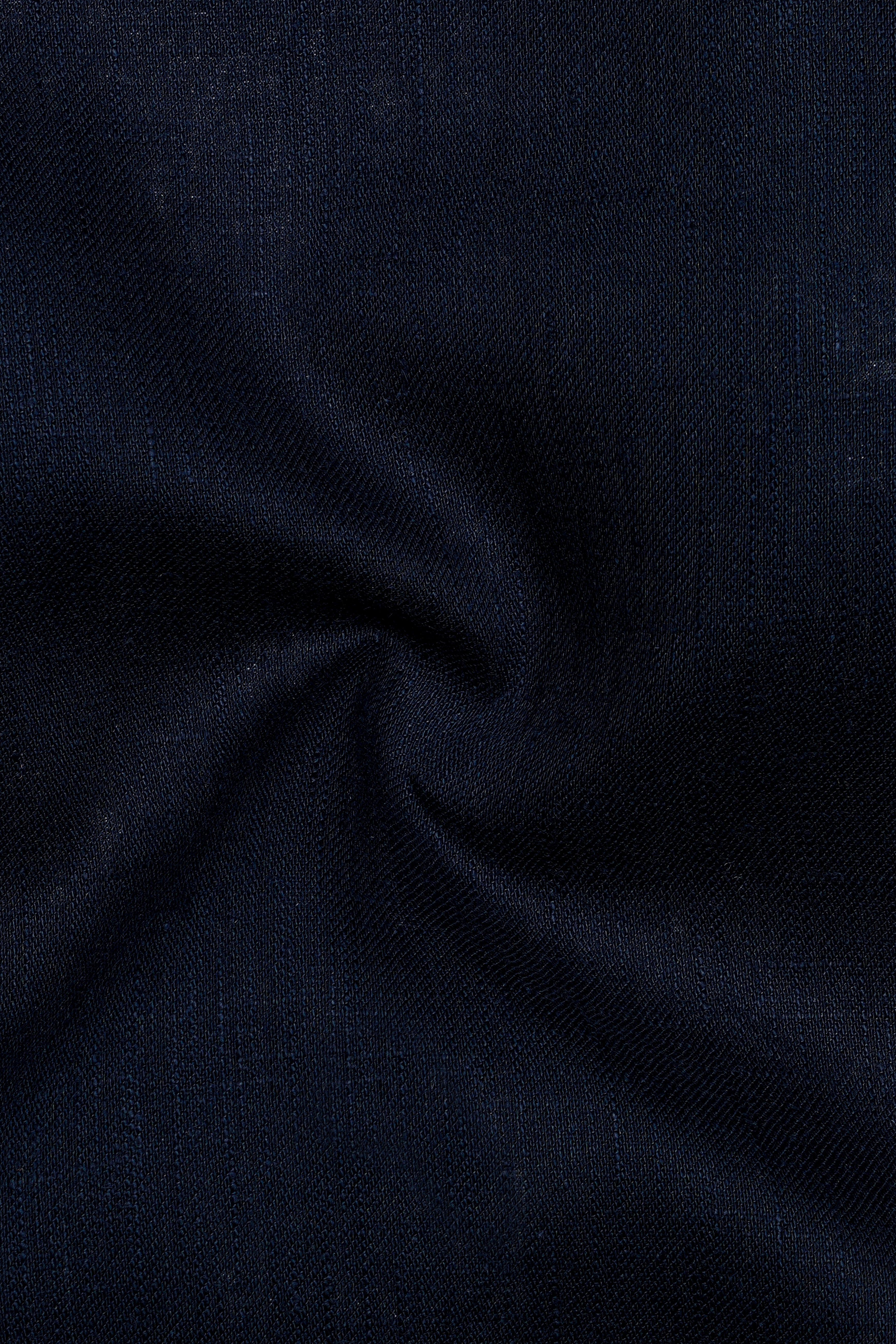 Azurven-Cinder Blue Luxurious Linen Dress Shirt