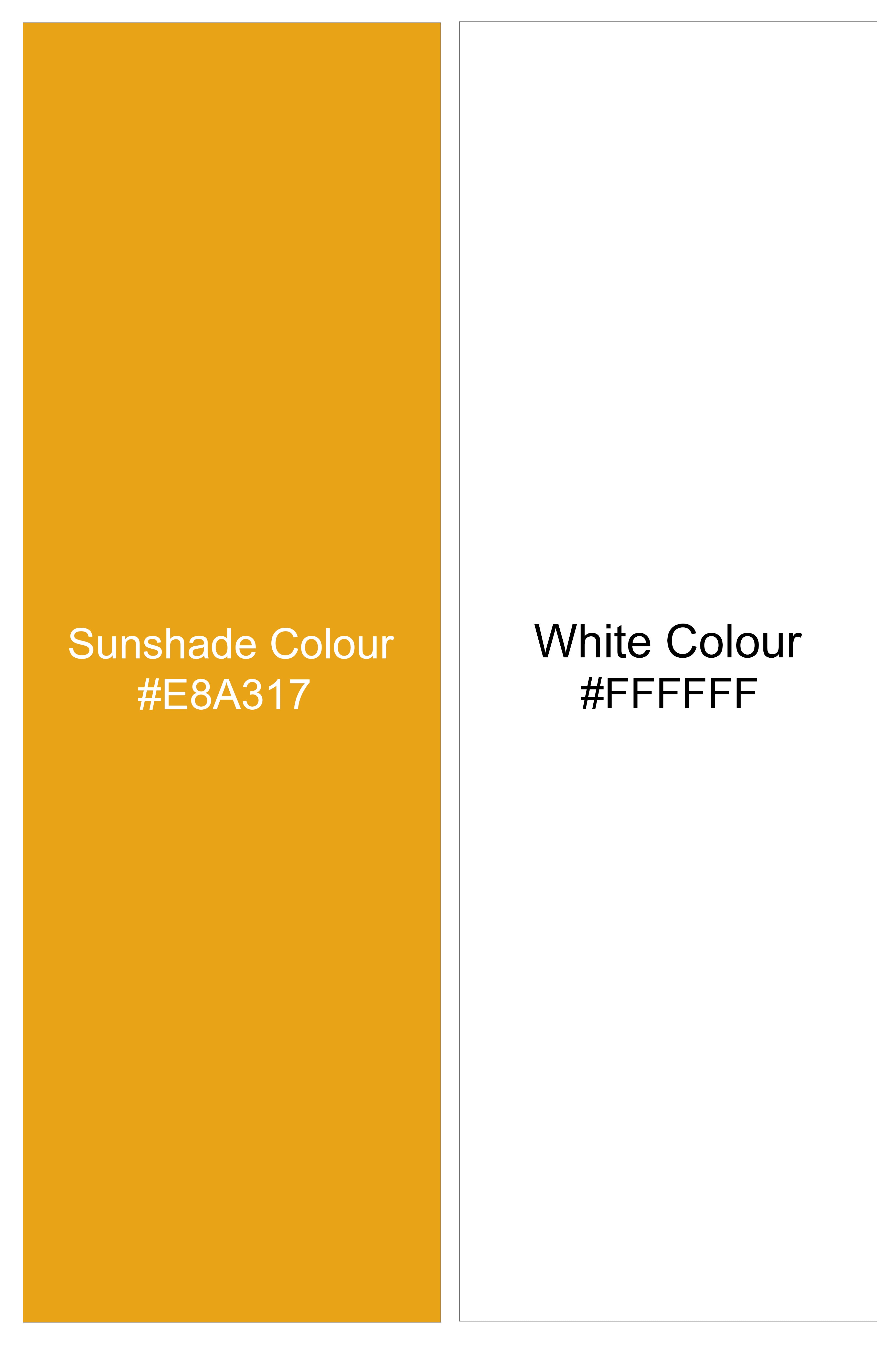 Solaro-Sunshade Yellow And Bright White Candy Striped Subtle Sheen Super Soft Premium Cotton Cuff Collar Dress Shirt