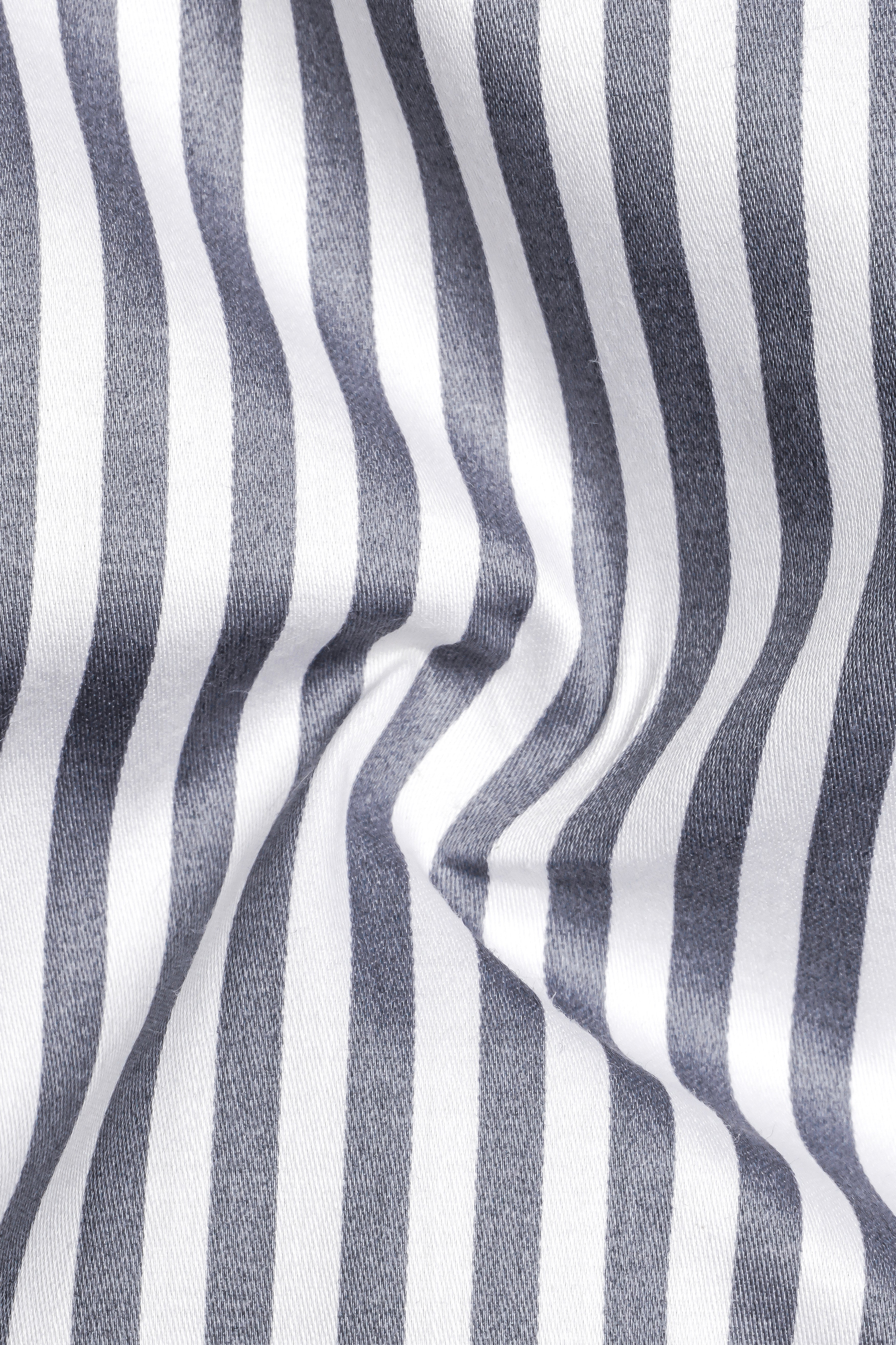 Cinerra-Amethyst Gray And Bright White Candy Striped Subtle Sheen Super Soft Premium Cotton Dress Shirt