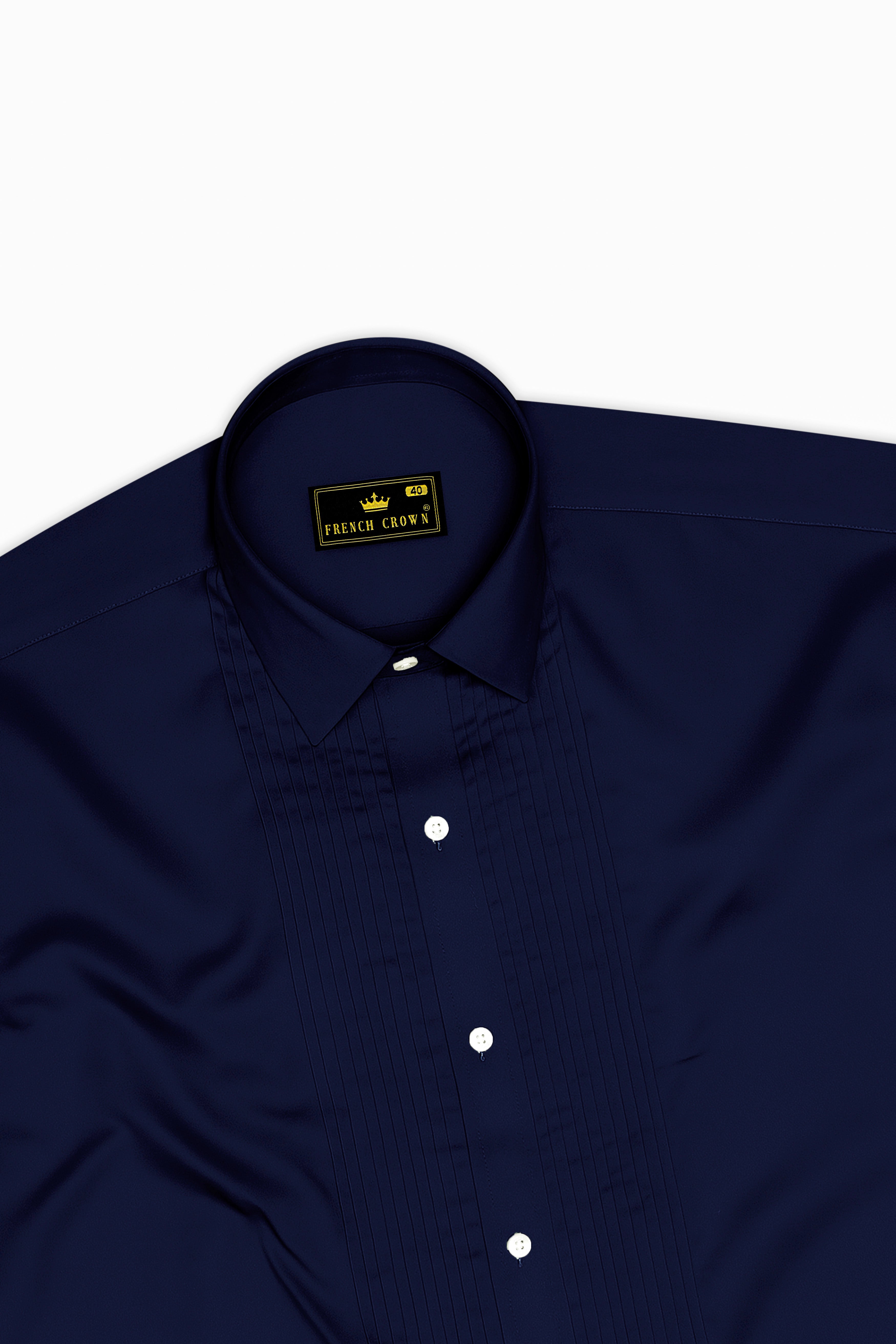 Bluvoro-Mirage Blue Subtle Sheen Super Soft Premium Cotton Tuxedo Shirt