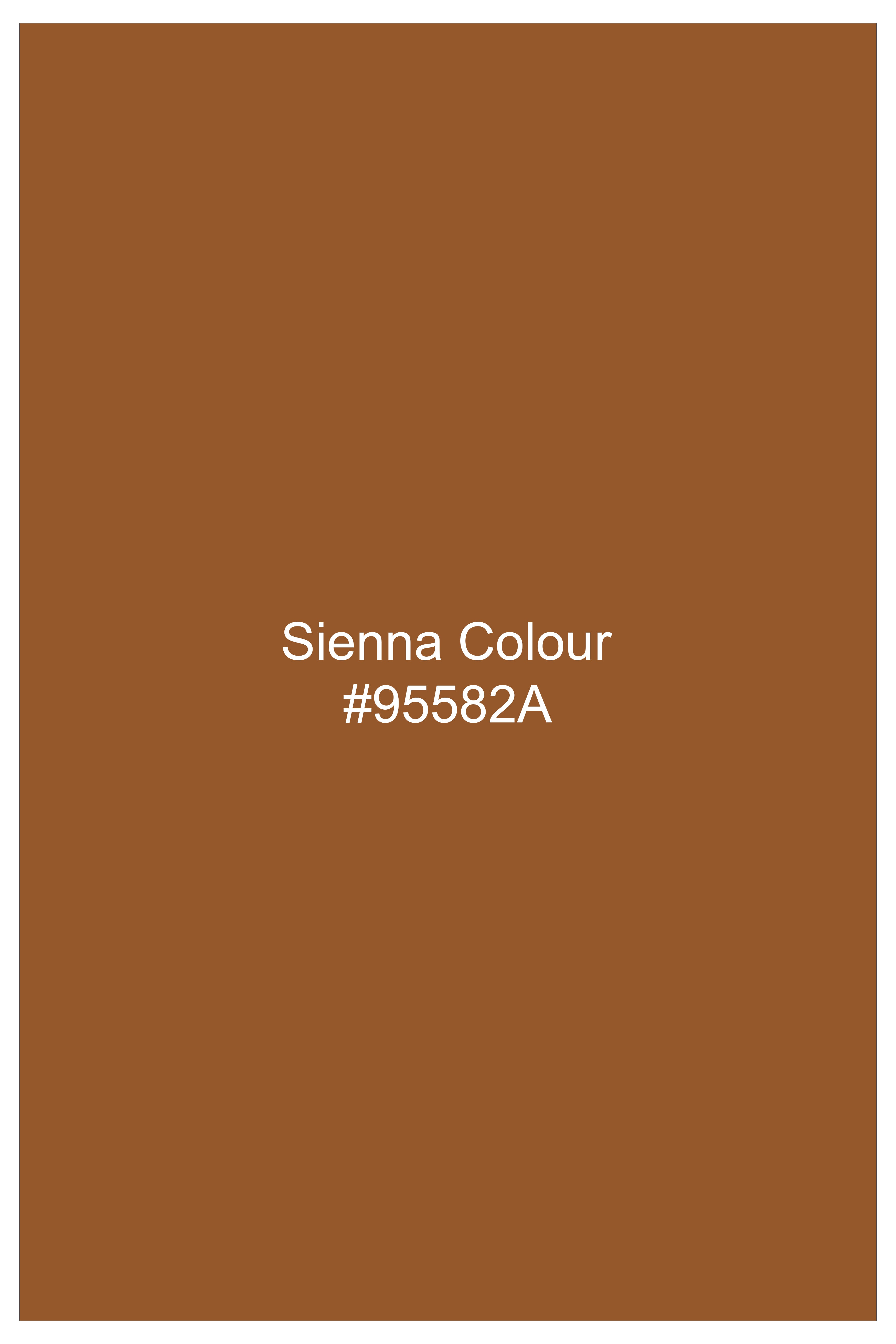 Lustran-Sienna Brown Subtle Sheen Super Soft Premium Cotton Tuxedo Shirt