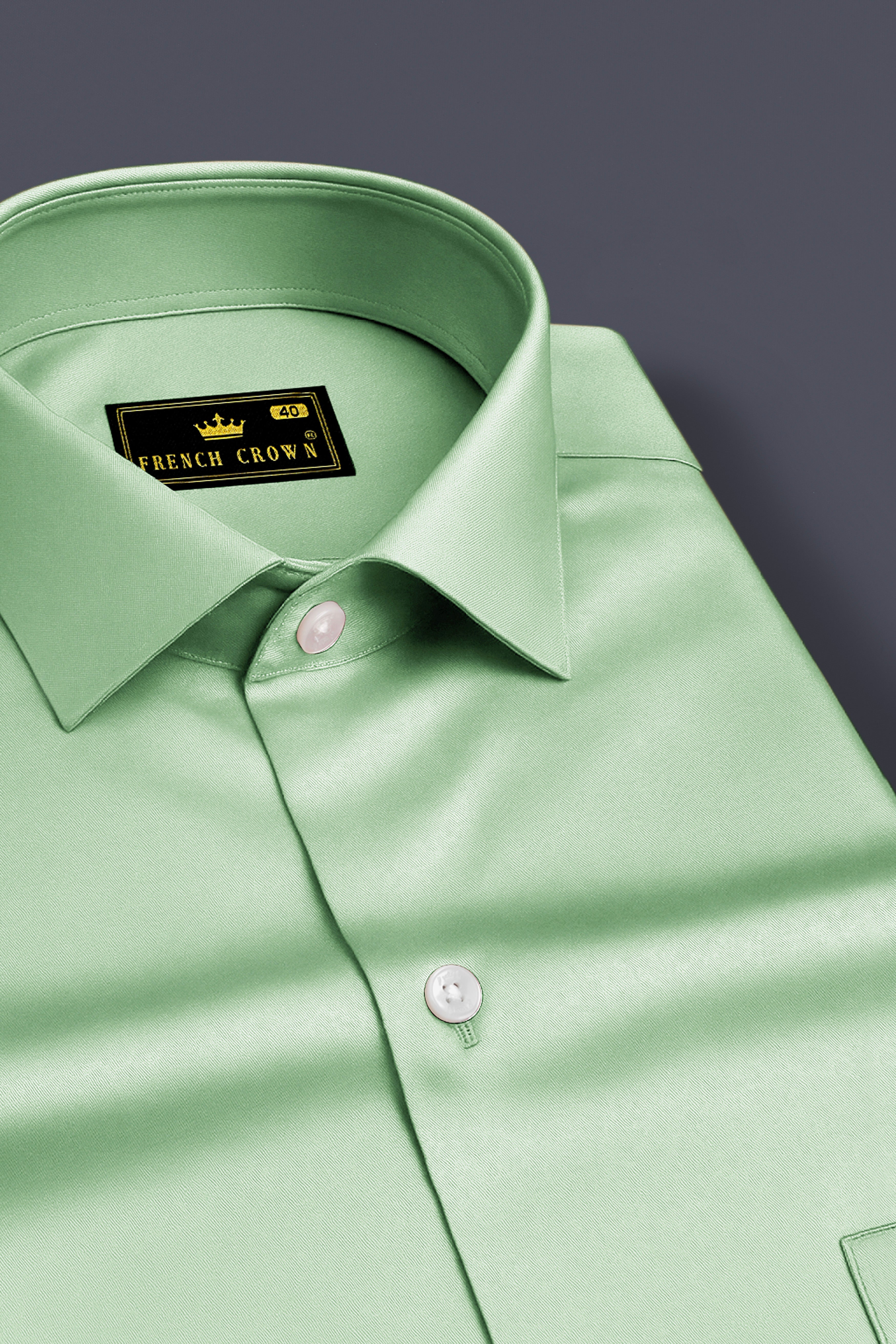 Verdoro-Oxley Green Subtle Sheen Super Soft Premium Cotton Dress Shirt