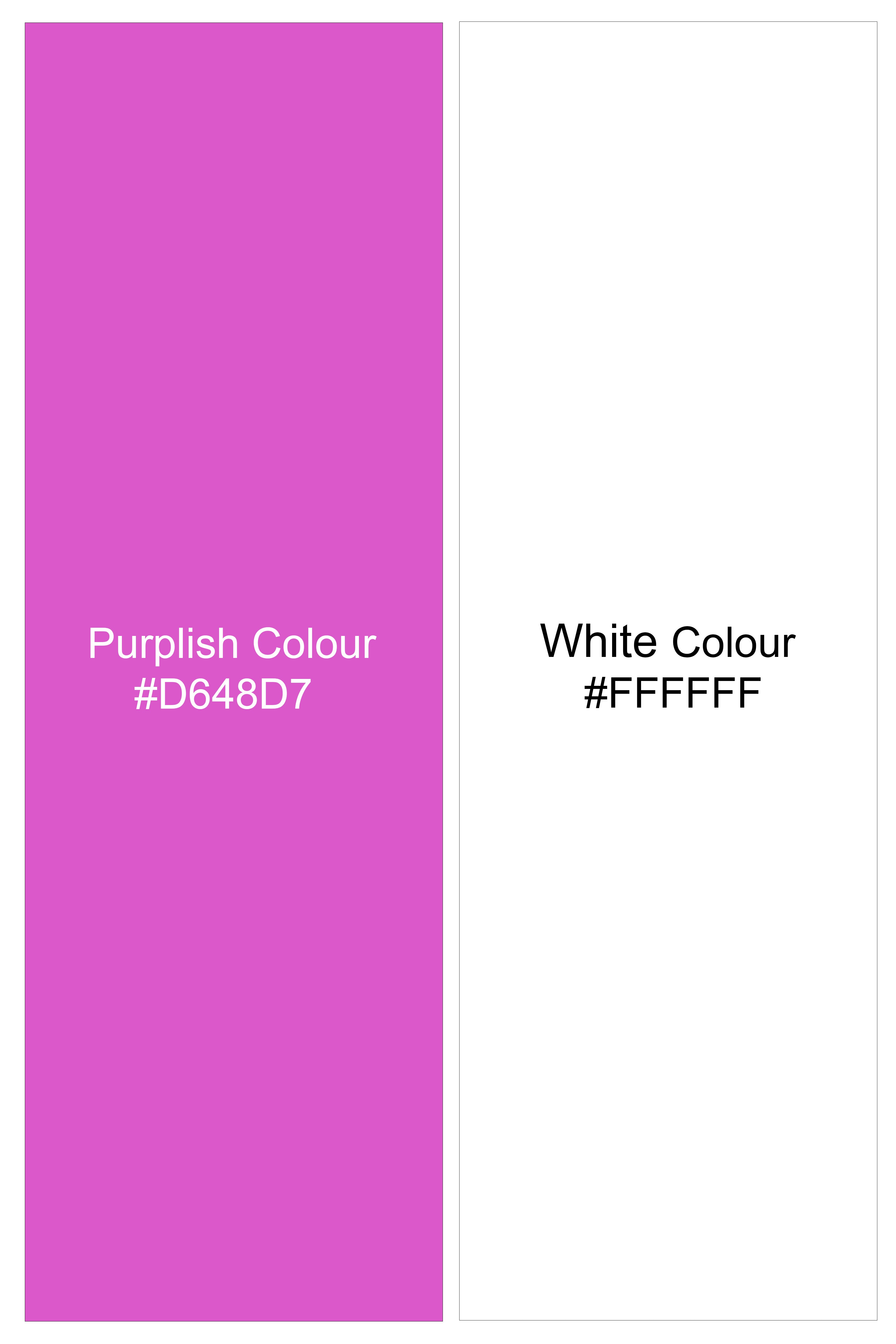 Rosavon-Purplish Pink And Bright White Candy Striped Super Soft Premium Cotton Dress Shirt