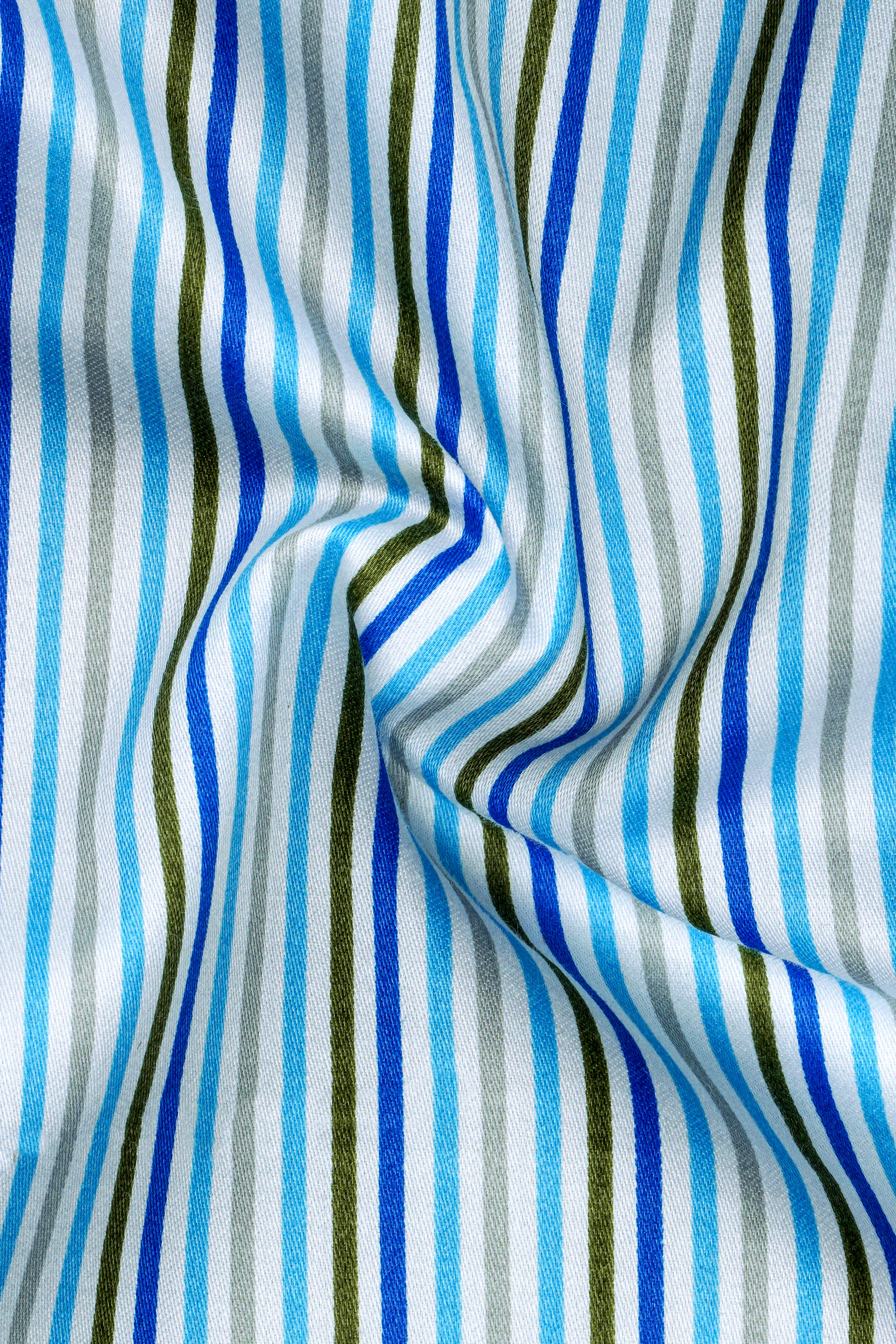 Aradovo-Viking Blue Aradonis Multicolour Striped Subtle Sheen Super Soft Premium Cotton Dress Shirt