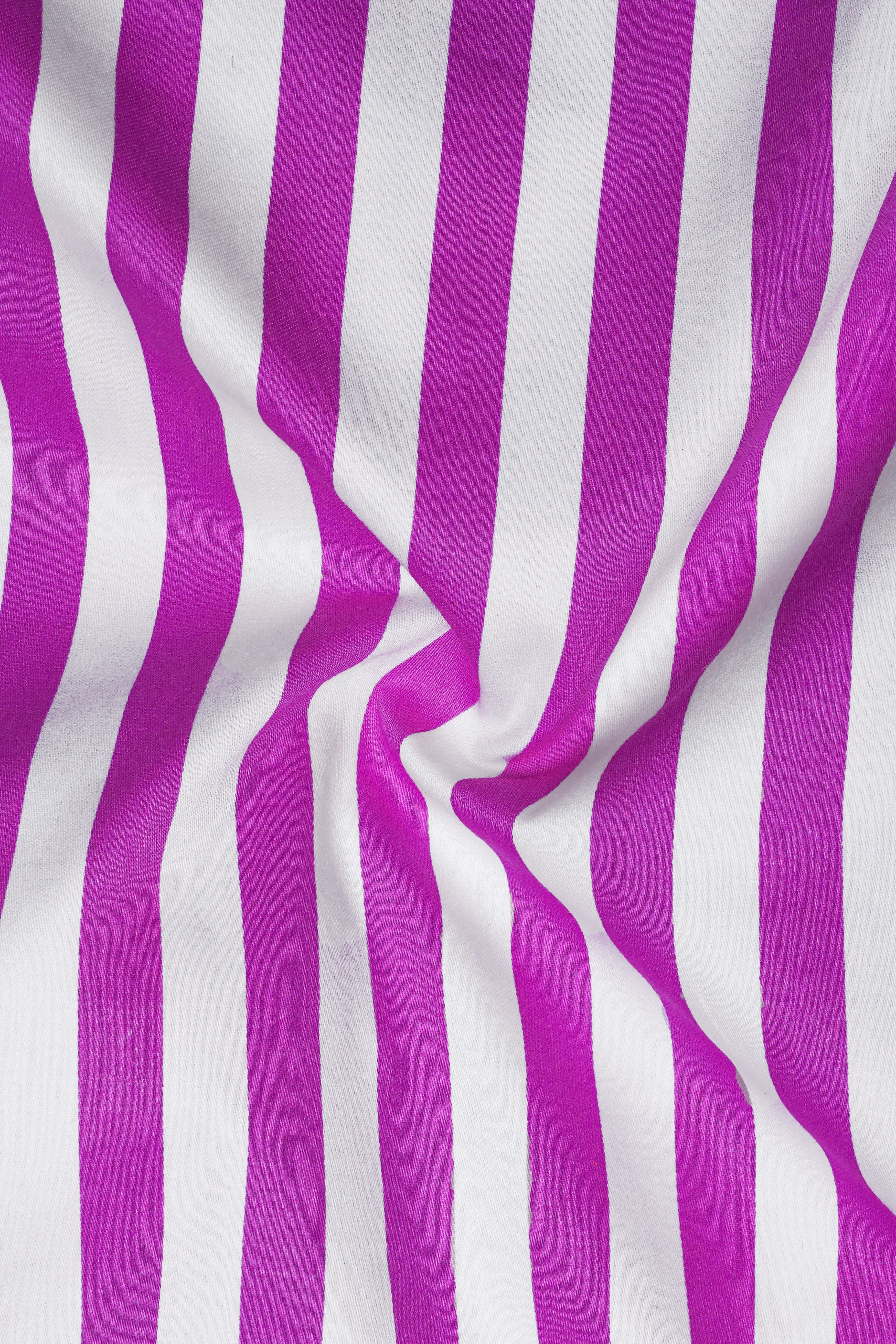 Aureline-Orchid Purple And Bright White Awning Striped Subtle Sheen Super Soft Premium Cotton Dress Shirt