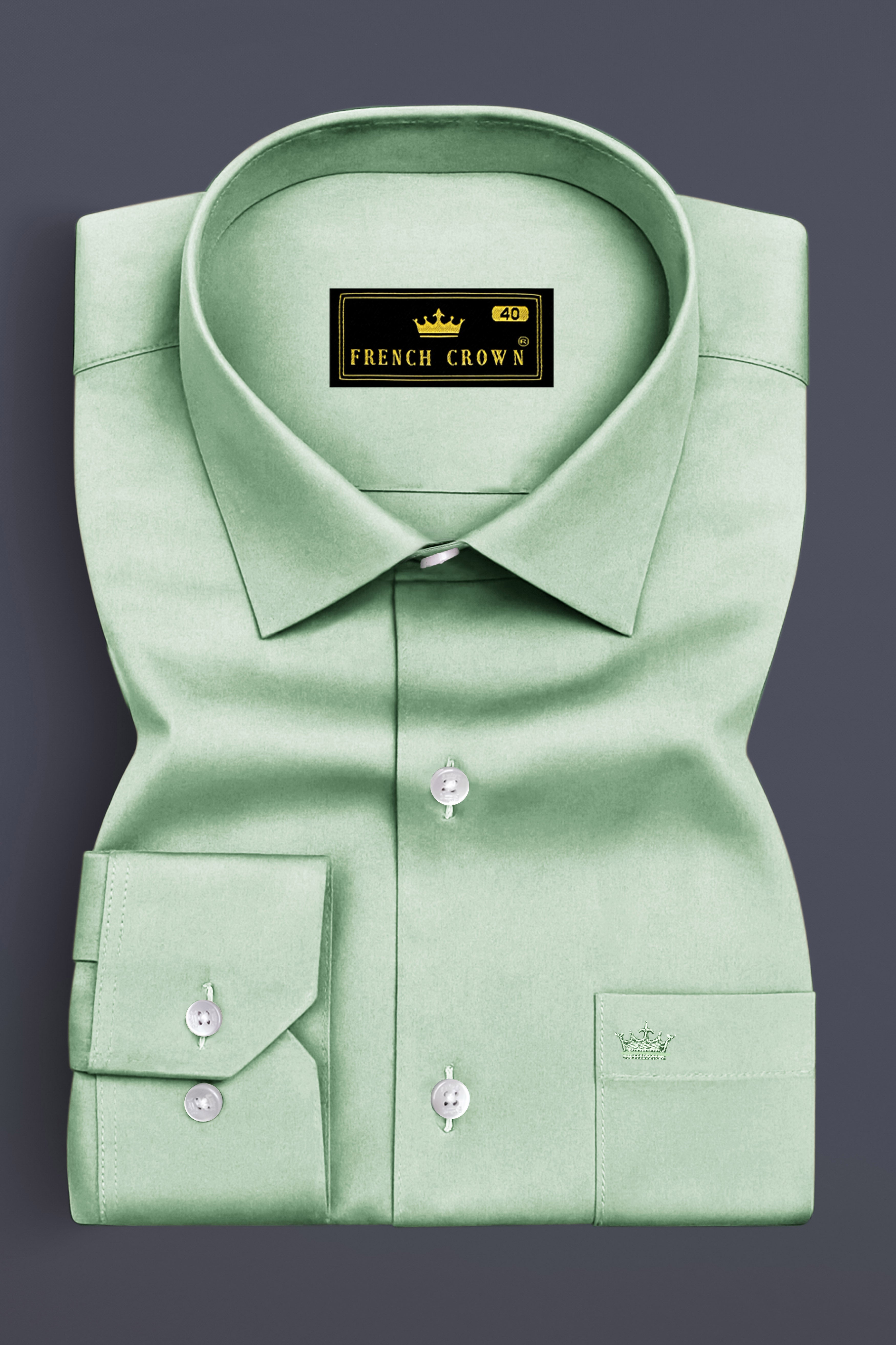 Verdoro-Spring Green Subtle Sheen Super Soft Premium Cotton Dress Shirt