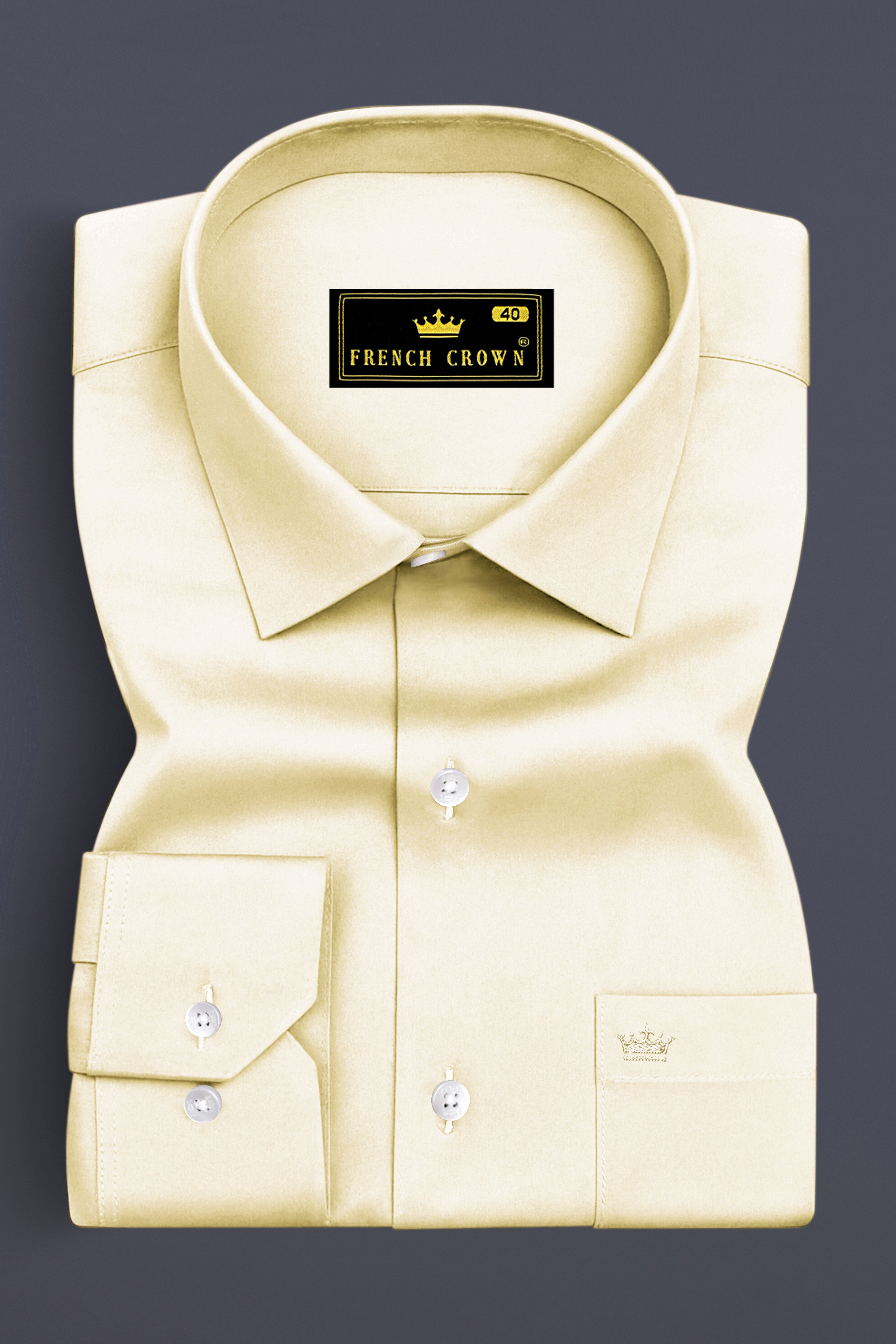 Aurewheat-Wheatfield Cream Subtle Sheen Super Soft Premium Cotton Dress Shirt