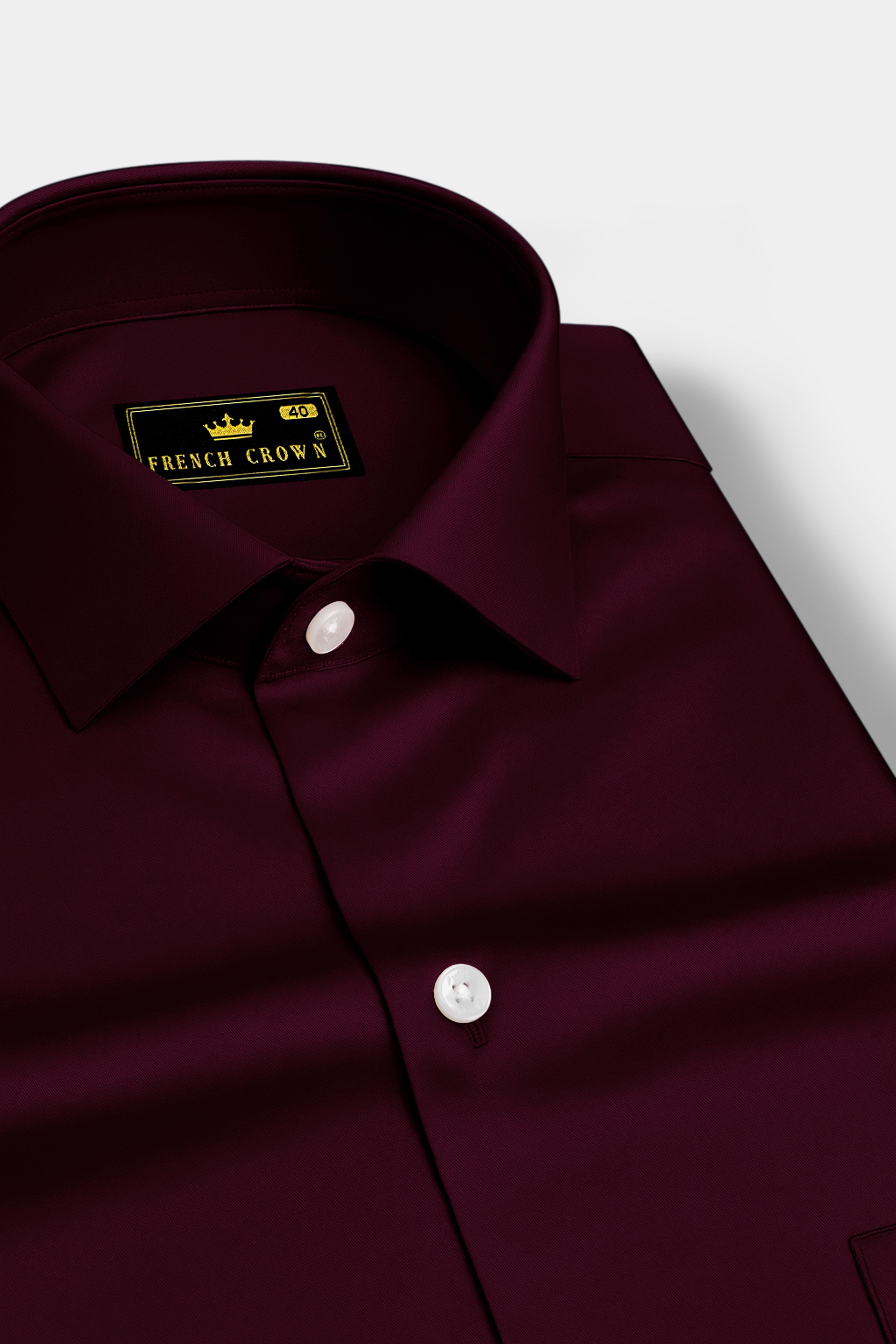 Lustravo-Tamarind Maroon Subtle Sheen Super Soft Premium Cotton Dress Shirt