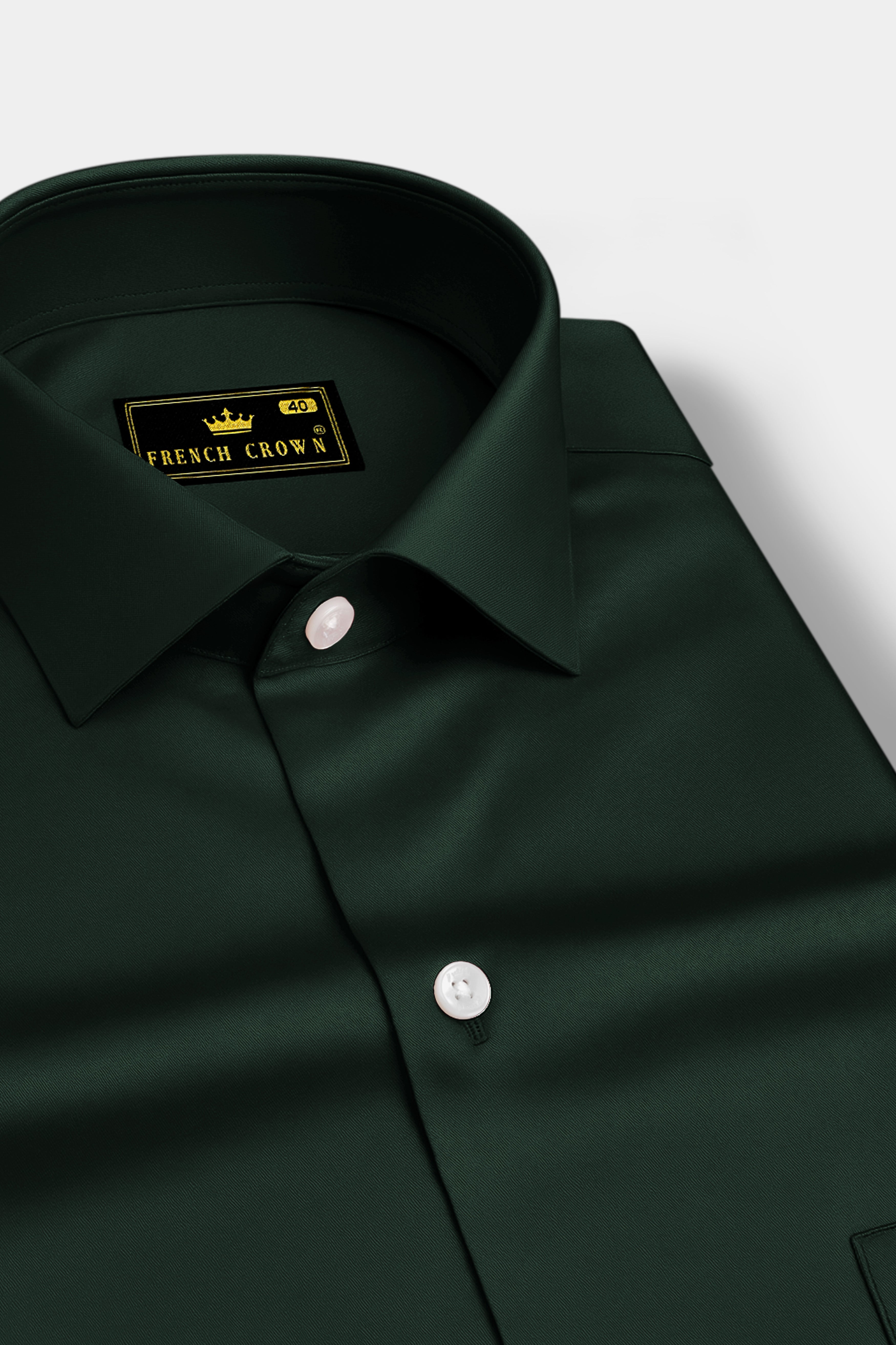 Thalvoro-Phthalo Green Subtle Sheen Super Soft Premium Cotton Dress Shirt