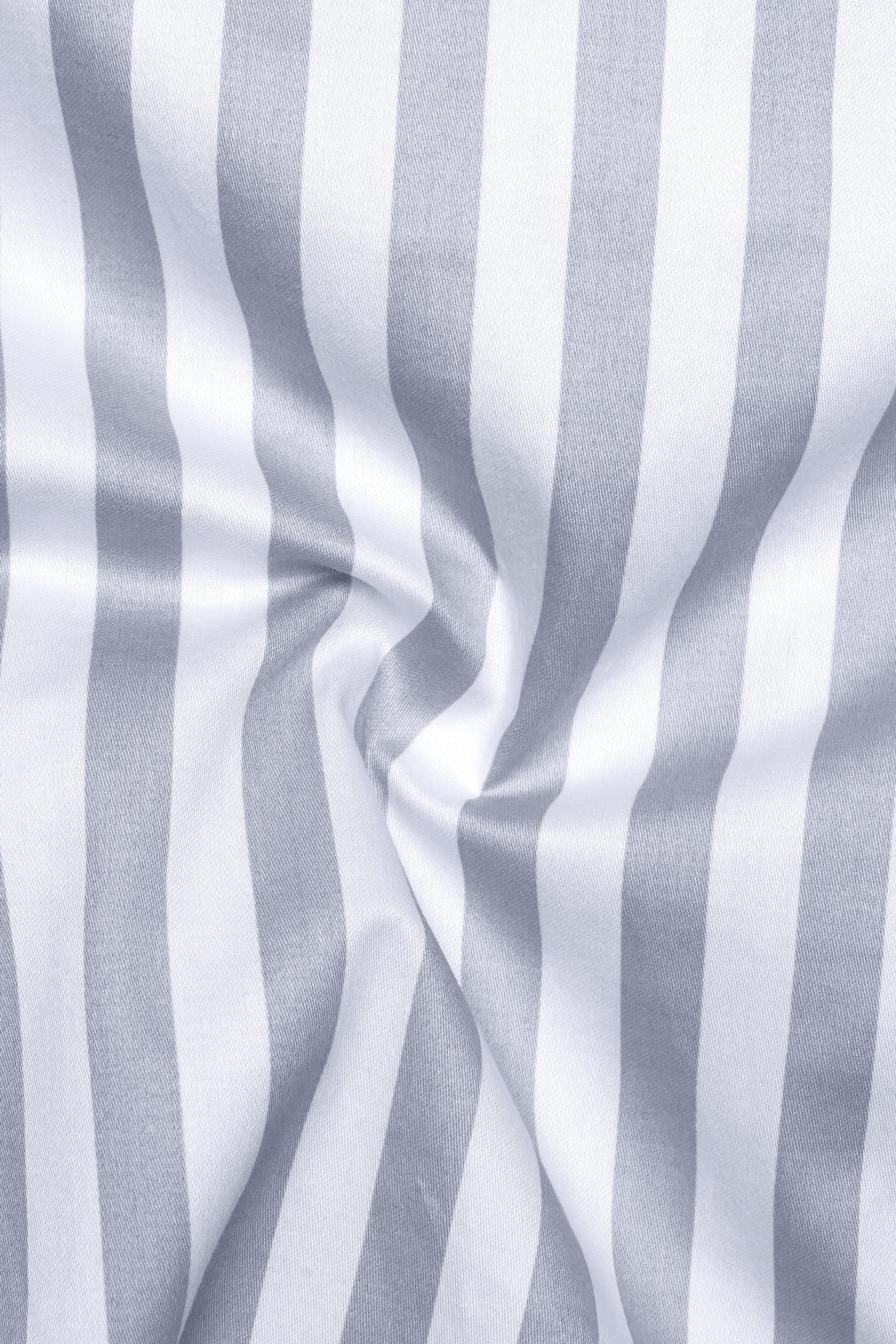 Lustravo-Santa Gray And Bright White Awning Striped Super Soft Premium Cotton Dress Shirt