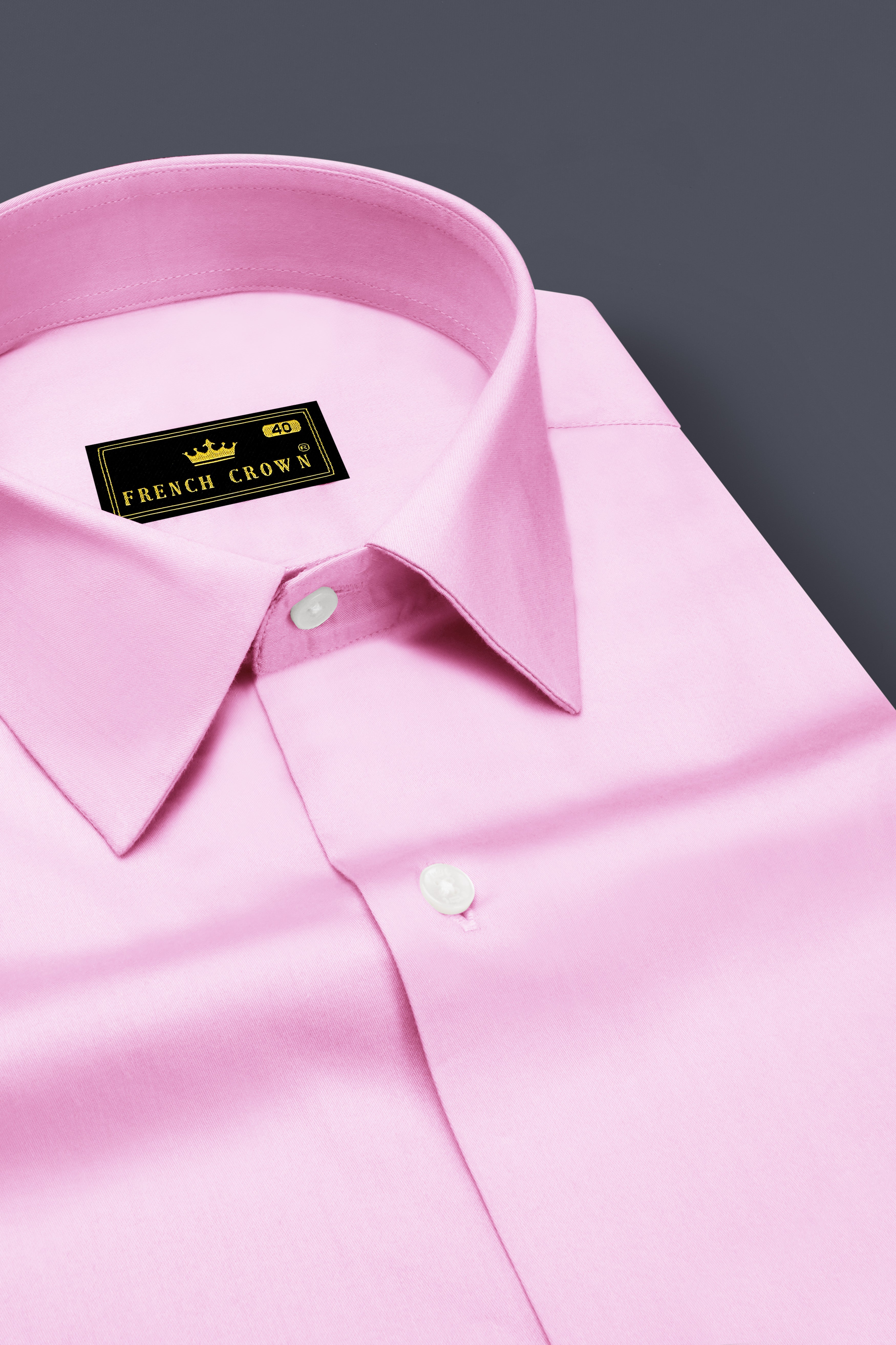 Rosevo-Pastel Pink Subtle Sheen Super Soft Premium Cotton Dress Shirt
