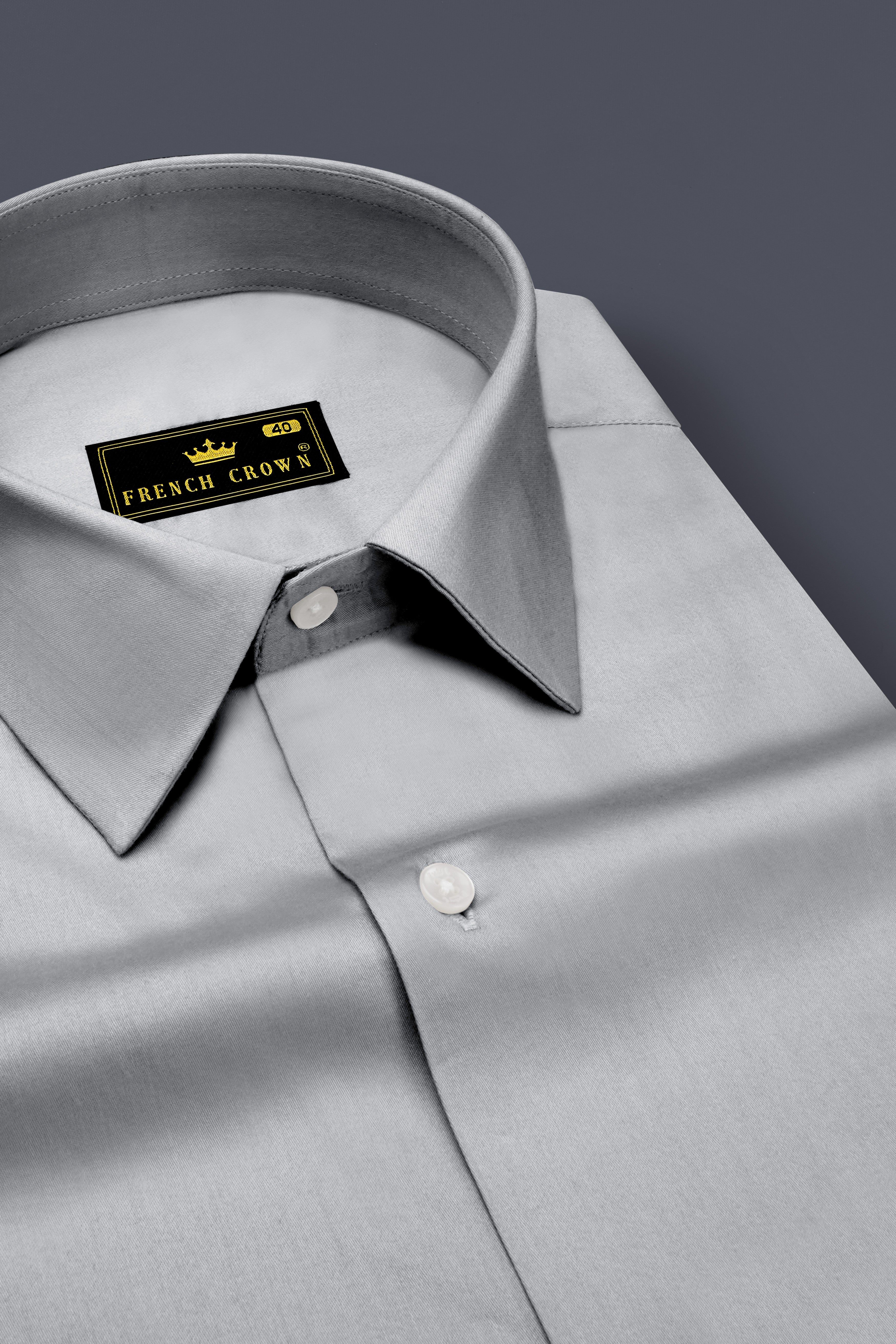 Silvoro-Celeste Gray Subtle Sheen Super Soft Premium Cotton Dress Shirt