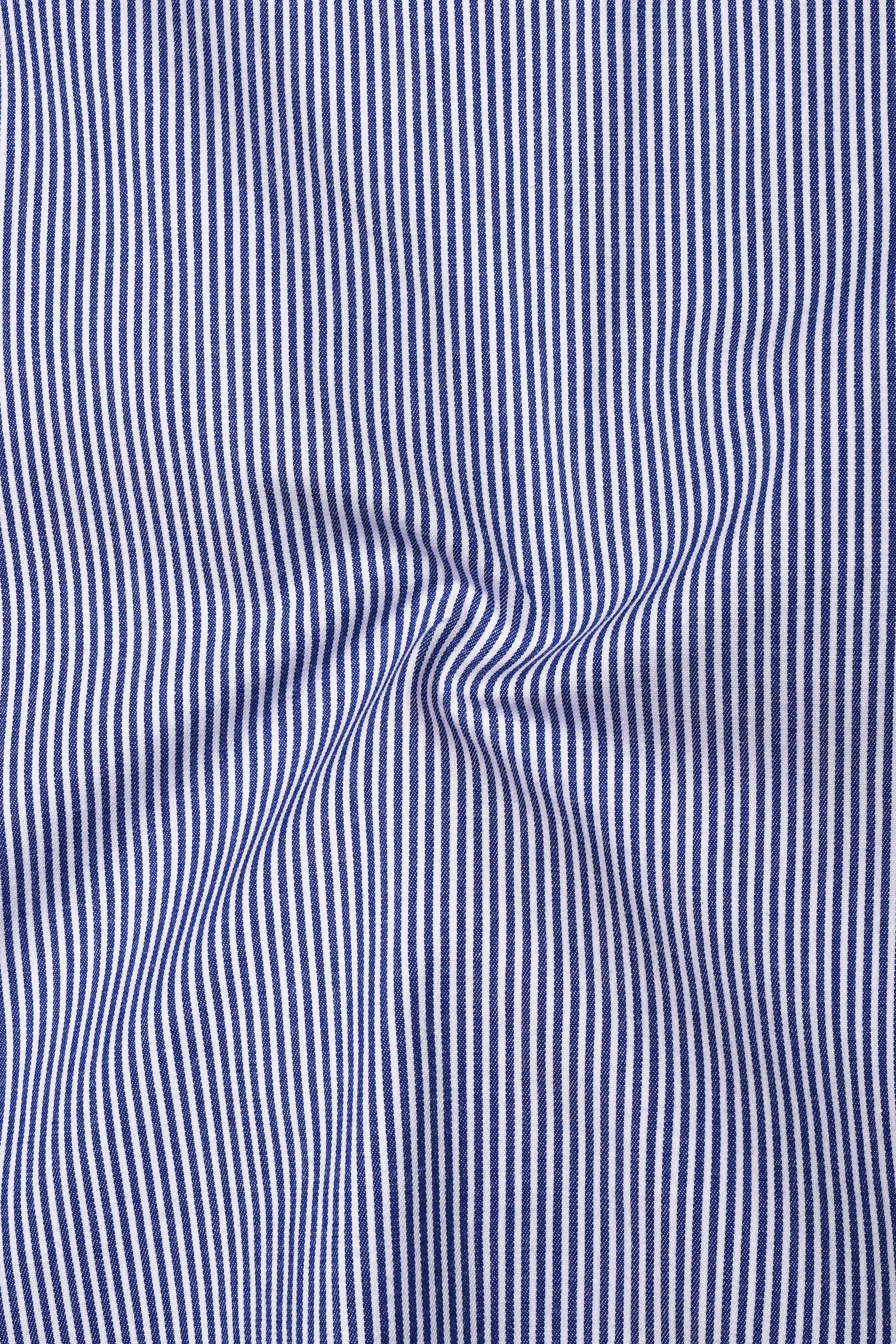 Velorin-Steel Blue Pinstriped Super Soft Premium Cotton Dress Shirt