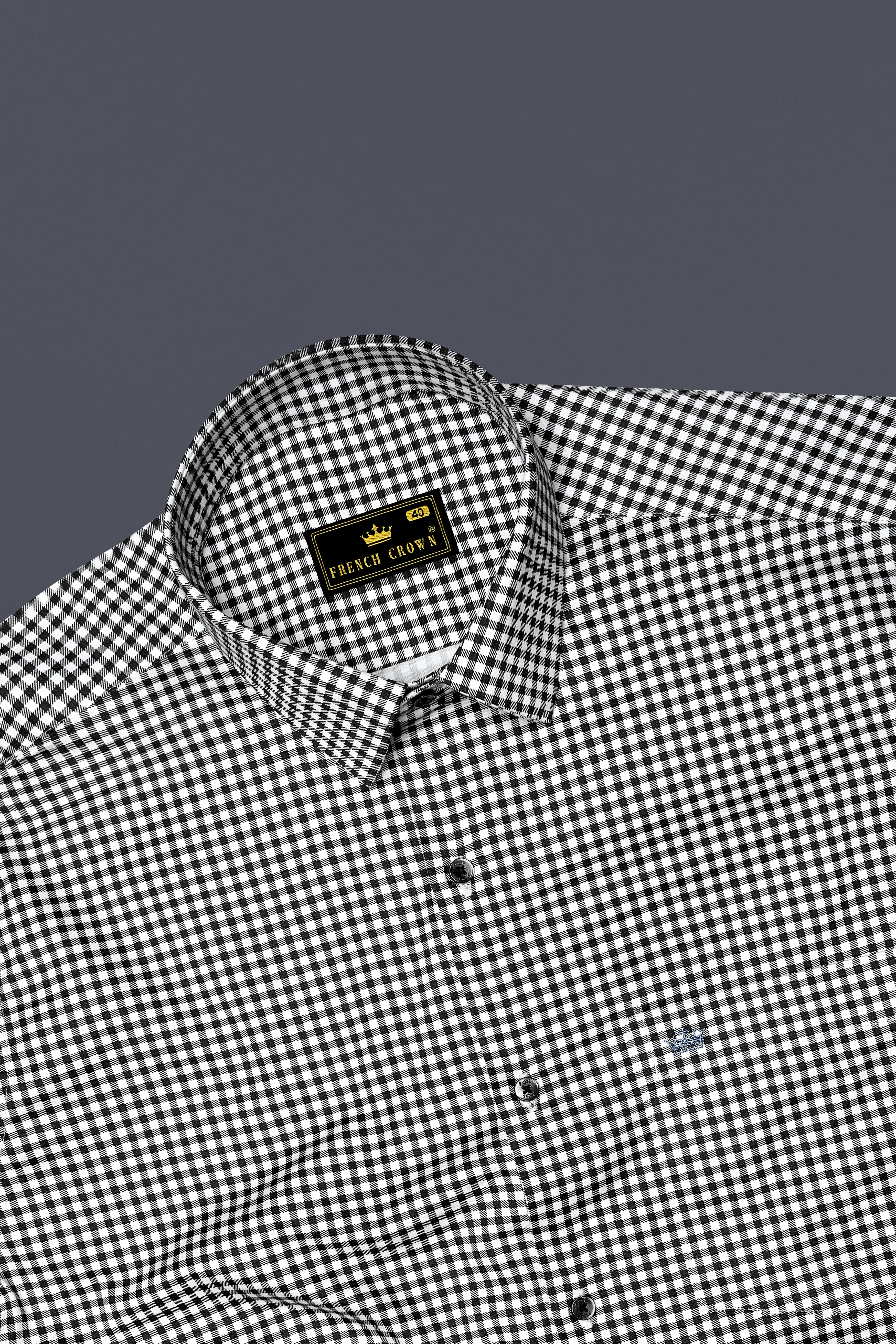 Regalis-Jade Black And Bright White Gingham Plaid Subtle Sheen Super Soft Premium Cotton Dress Shirt 14164-BLK-38, 14164-BLK-H-38, 14164-BLK-39, 14164-BLK-H-39, 14164-BLK-40, 14164-BLK-H-40, 14164-BLK-42, 14164-BLK-H-42, 14164-BLK-44, 14164-BLK-H-44, 14164-BLK-46, 14164-BLK-H-46, 14164-BLK-48, 14164-BLK-H-48, 14164-BLK-50, 14164-BLK-H-50, 14164-BLK-52, 14164-BLK-H-52