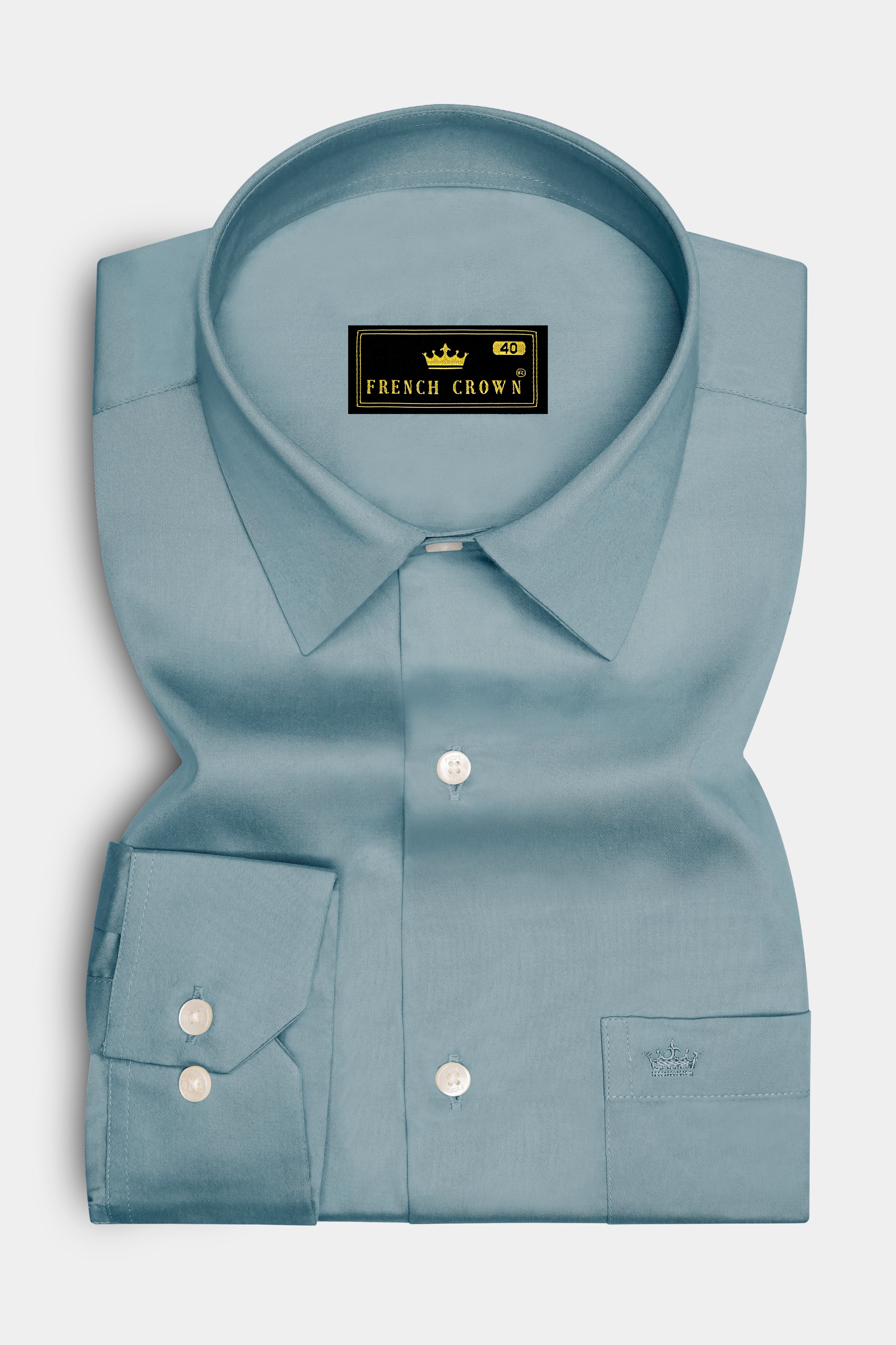 Lustraro-Cadet Green Subtle Sheen Super Soft Premium Cotton Dress Shirt 14196-38, 14196-H-38, 14196-39, 14196-H-39, 14196-40, 14196-H-40, 14196-42, 14196-H-42, 14196-44, 14196-H-44, 14196-46, 14196-H-46, 14196-48, 14196-H-48, 14196-50, 14196-H-50, 14196-52, 14196-H-52