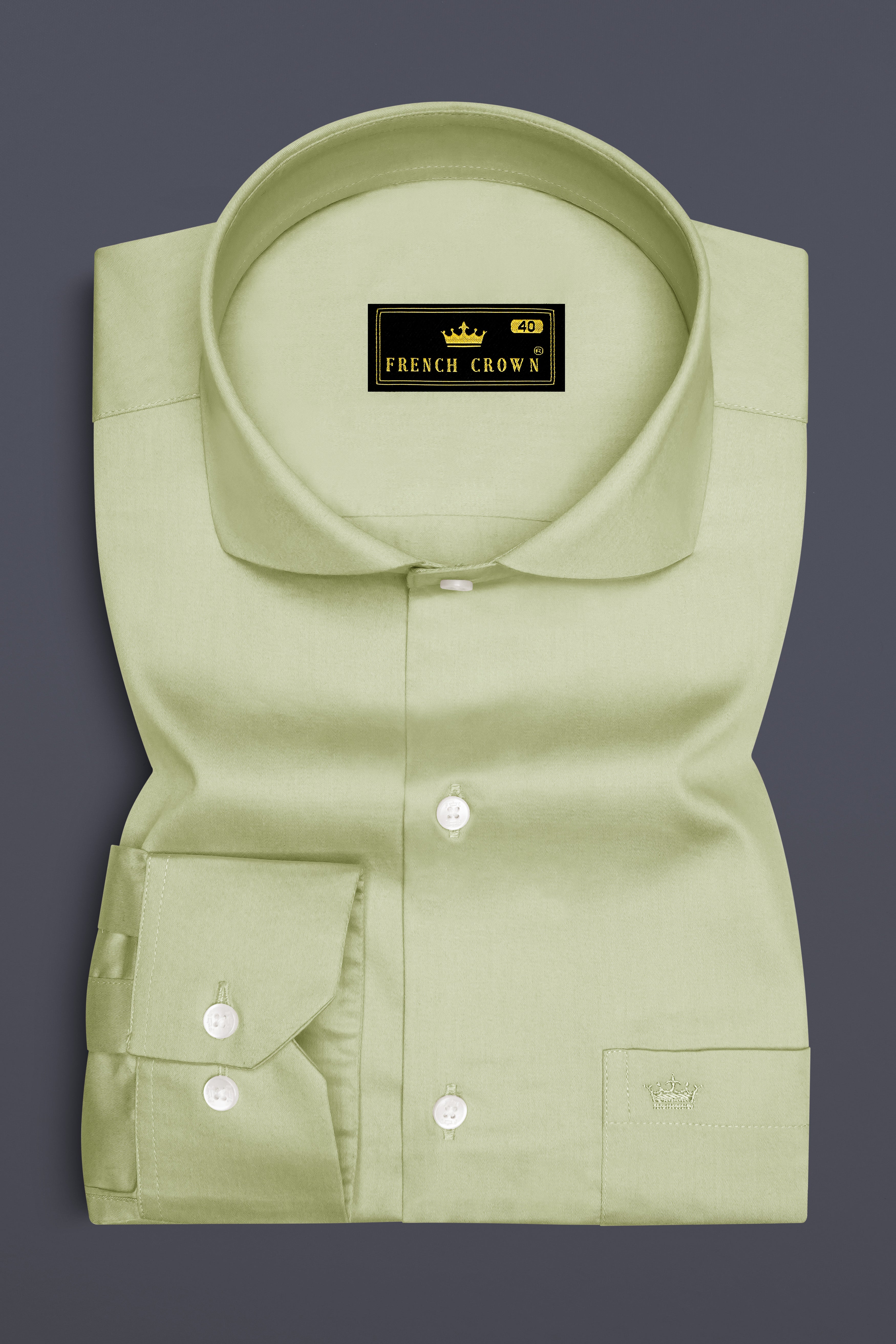 Florvoro-Thistle Green Subtle Sheen Super Soft Premium Cotton Cut Away Collar Dress Shirt 14204-CA-38, 14204-CA-H-38, 14204-CA-39, 14204-CA-H-39, 14204-CA-40, 14204-CA-H-40, 14204-CA-42, 14204-CA-H-42, 14204-CA-44, 14204-CA-H-44, 14204-CA-46, 14204-CA-H-46, 14204-CA-48, 14204-CA-H-48, 14204-CA-50, 14204-CA-H-50, 14204-CA-52, 14204-CA-H-52