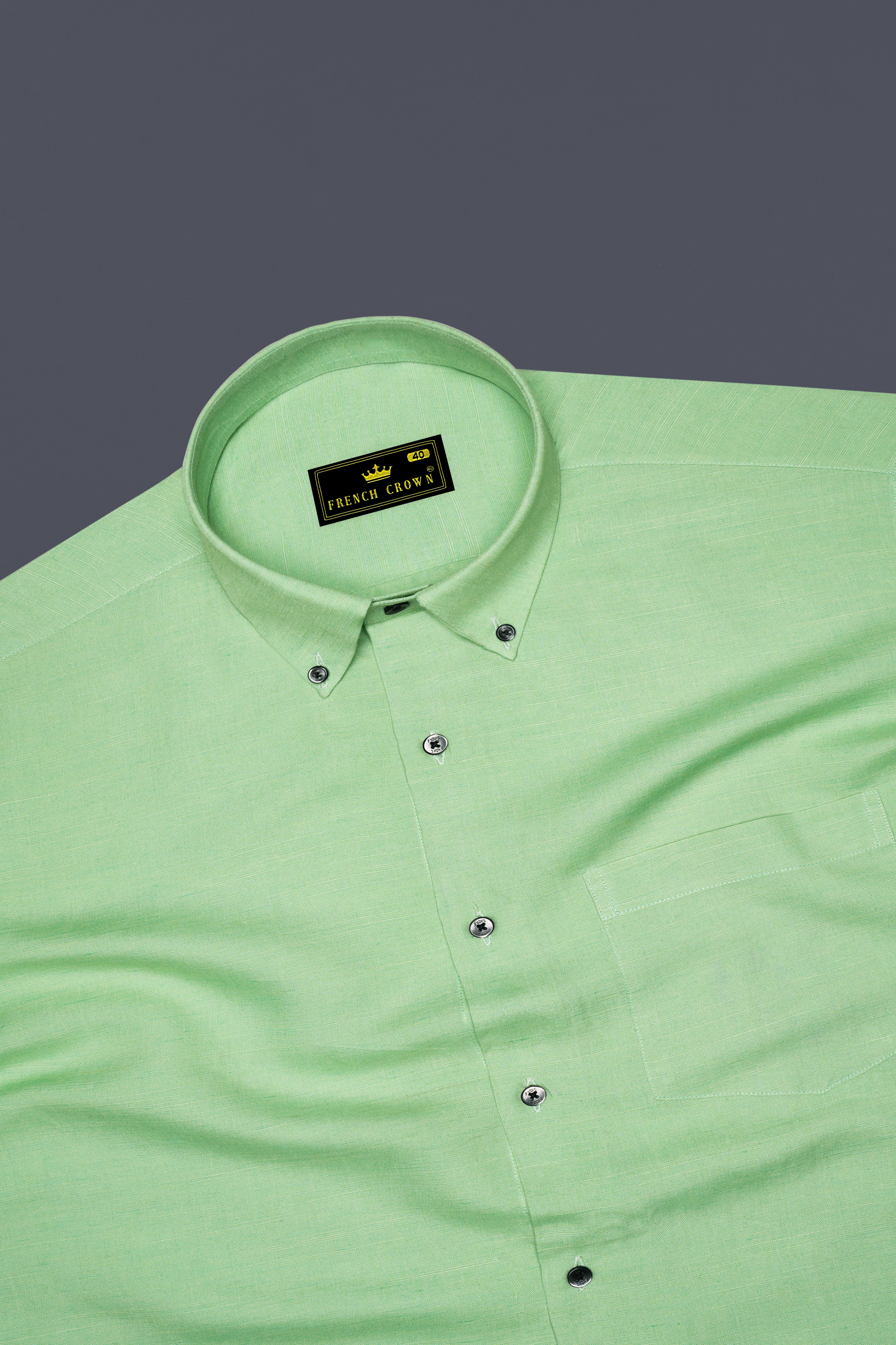 Verdoro-Pale Green Chambray Premium Cotton Dress Shirt