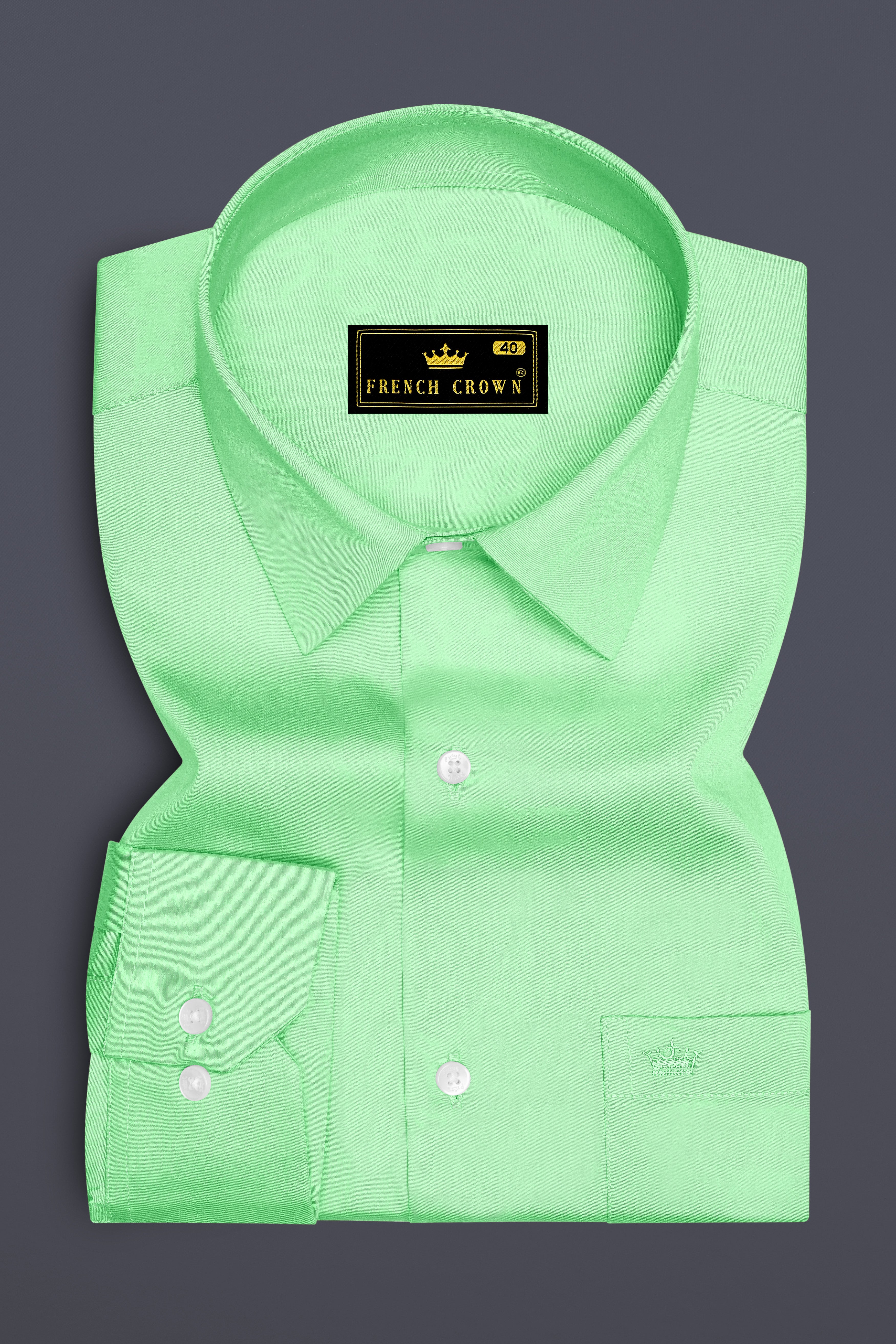 Verdoro Celadon Green Subtle Sheen Super Soft Premium Cotton Dress Shirt 14254-38, 14254-H-38, 14254-39, 14254-H-39, 14254-40, 14254-H-40, 14254-42, 14254-H-42, 14254-44, 14254-H-44, 14254-46, 14254-H-46, 14254-48, 14254-H-48, 14254-50, 14254-H-50, 14254-52, 14254-H-52