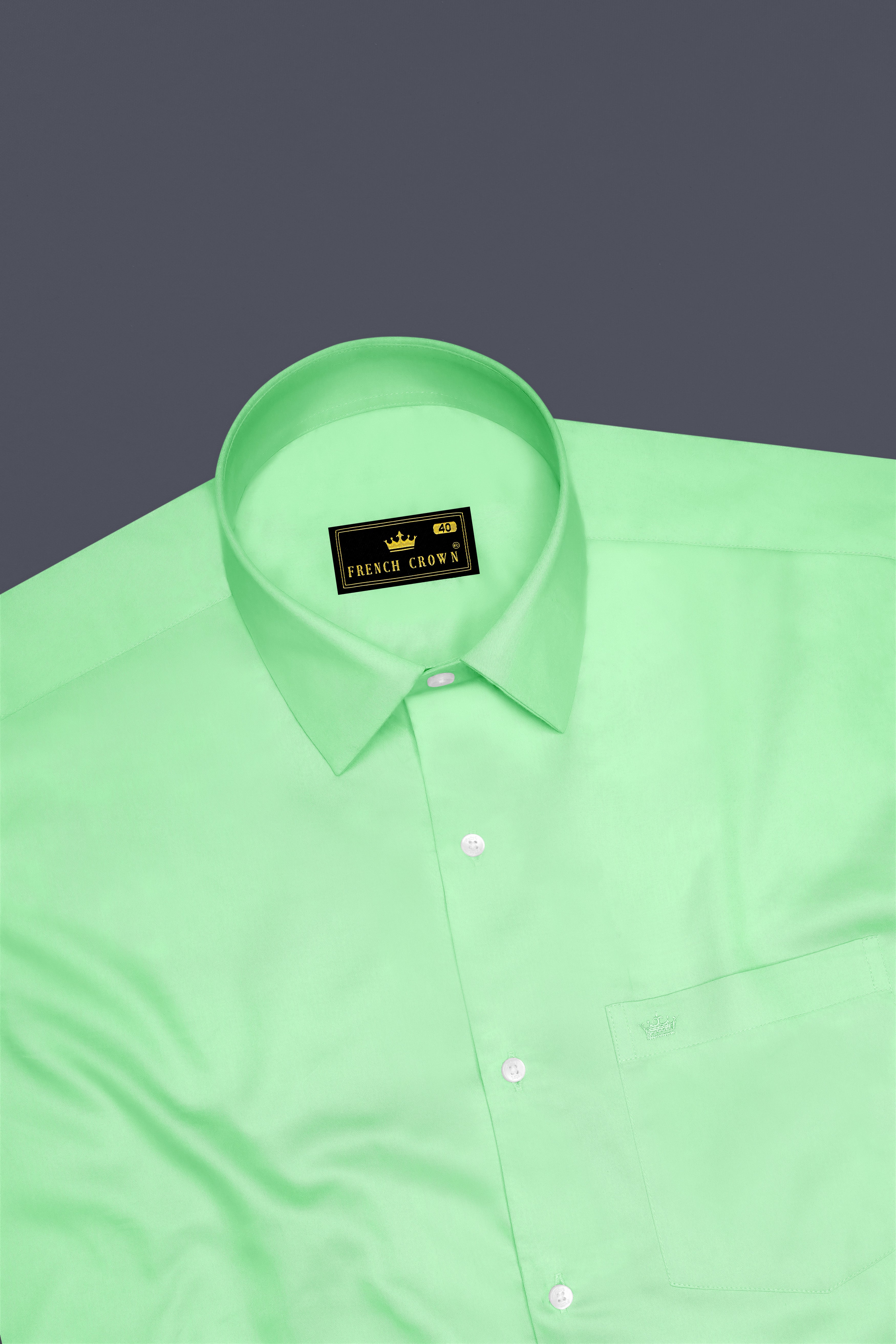 Verdoro Celadon Green Subtle Sheen Super Soft Premium Cotton Dress Shirt 14254-38, 14254-H-38, 14254-39, 14254-H-39, 14254-40, 14254-H-40, 14254-42, 14254-H-42, 14254-44, 14254-H-44, 14254-46, 14254-H-46, 14254-48, 14254-H-48, 14254-50, 14254-H-50, 14254-52, 14254-H-52
