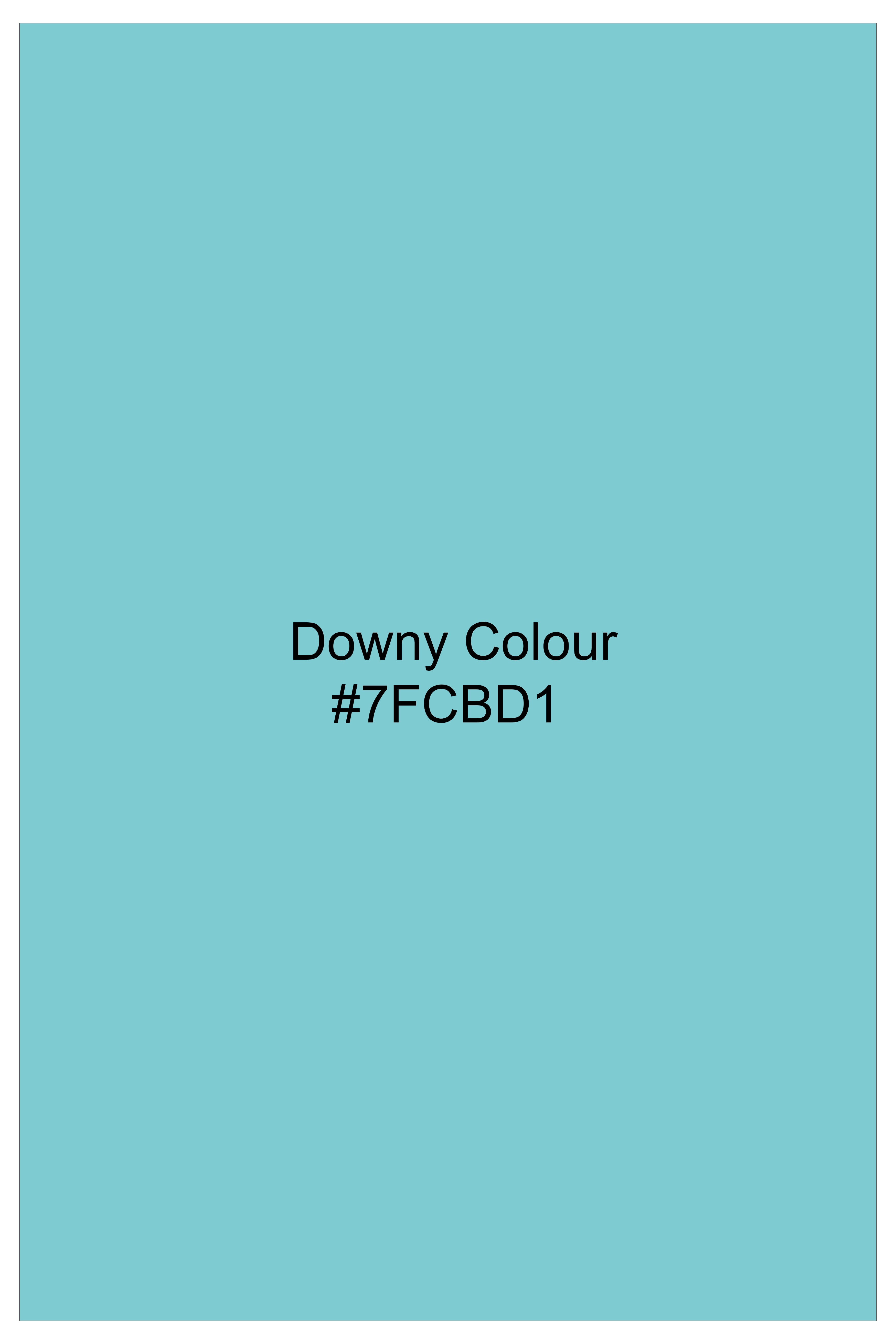 Azure-Downy Blue Subtle Sheen Super Soft Premium Cotton Tuxedo Dress Shirt