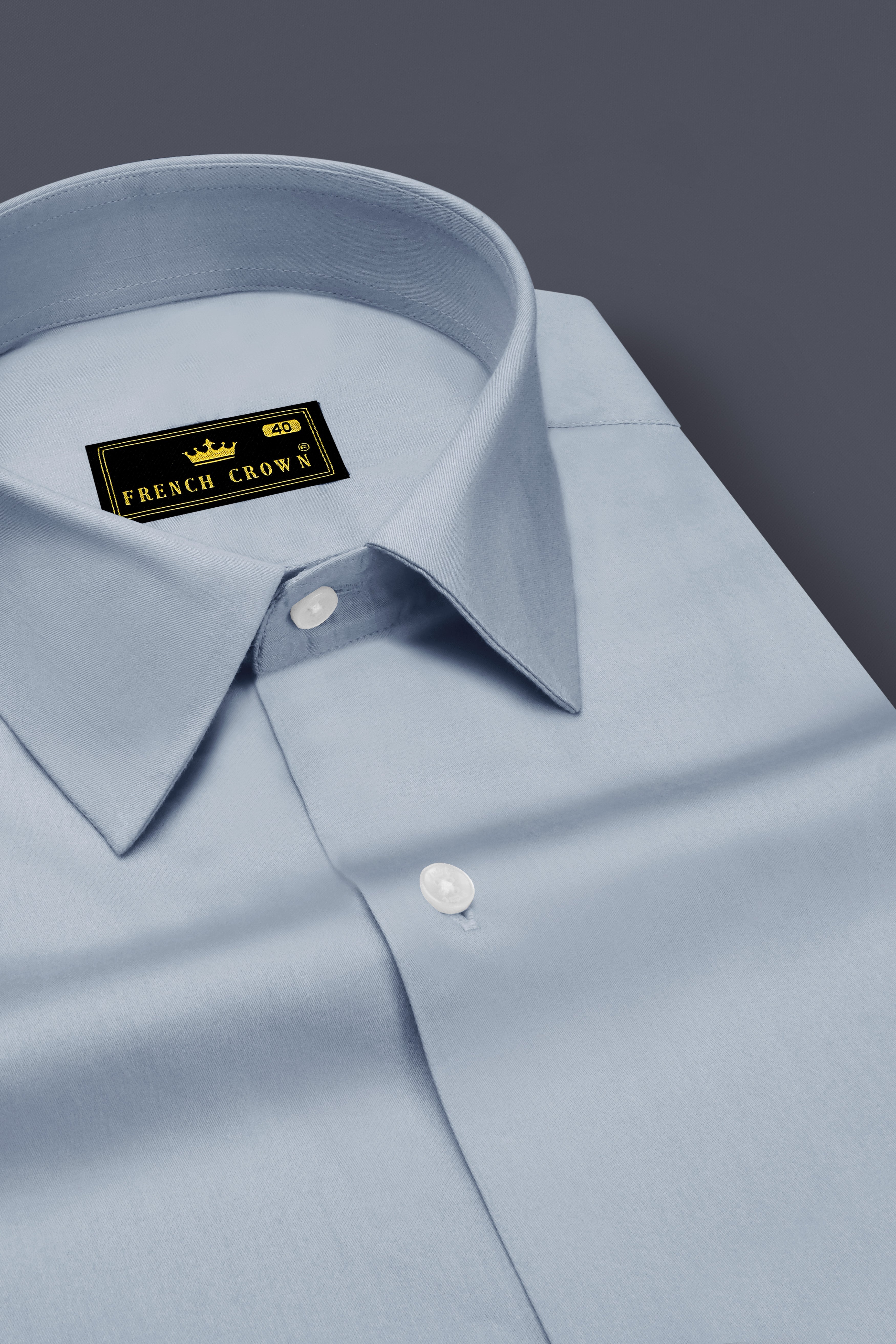 Aurecad-Cadet Gray Subtle Sheen Super Soft Premium Cotton Dress Shirt