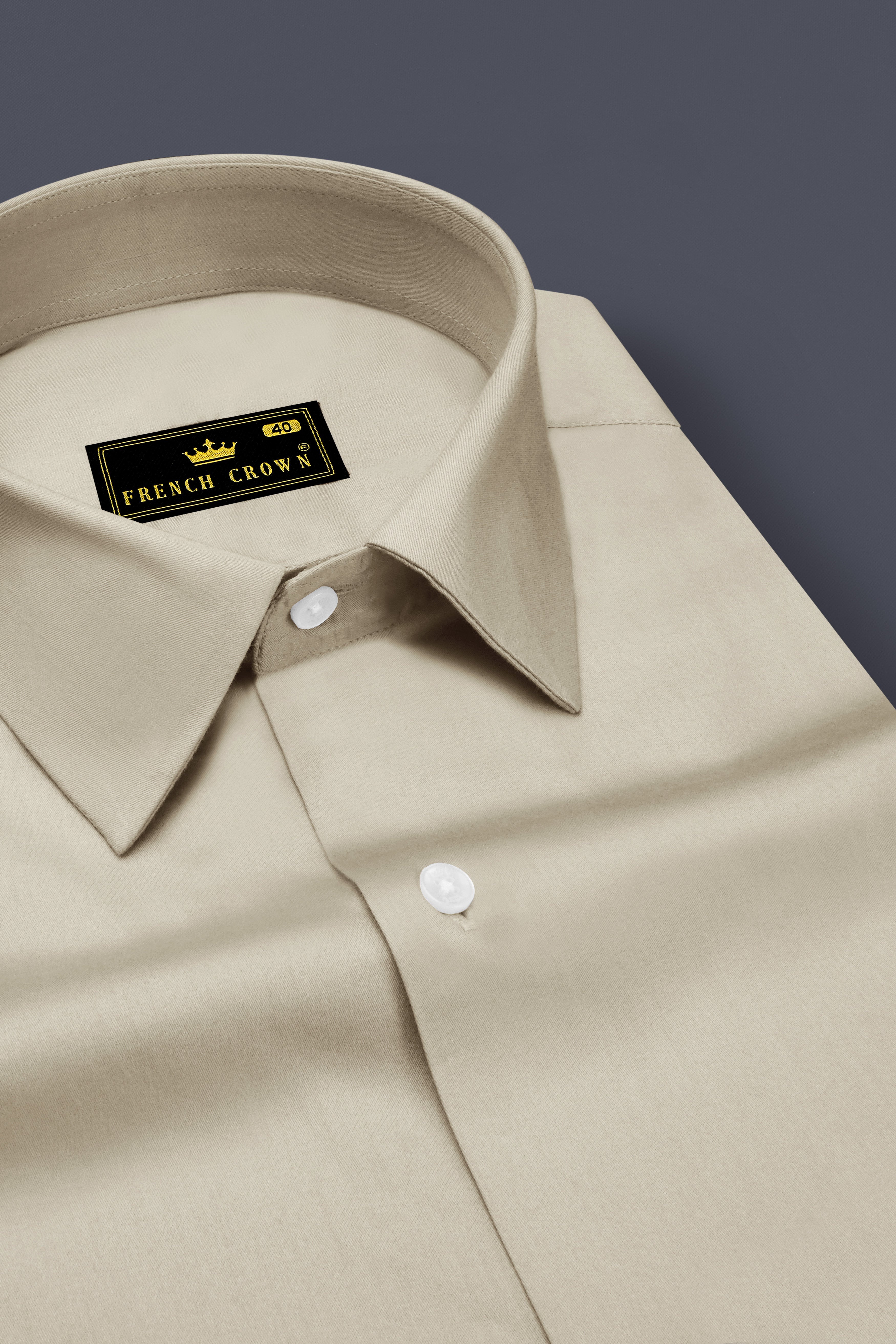 Ivoro-Malta Cream Subtle Sheen Super Soft Premium Cotton Dress Shirt
