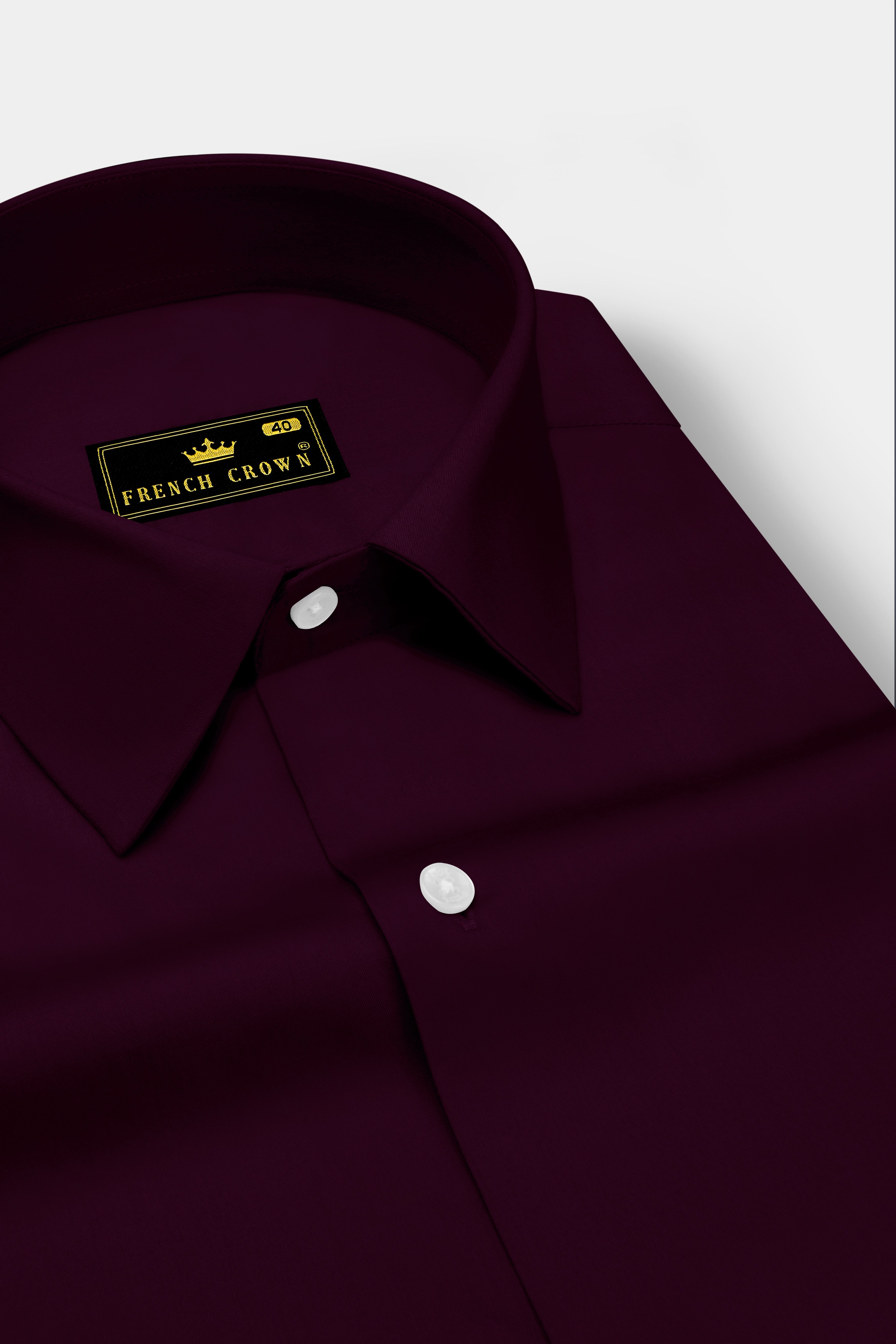 Vinoro- Sepia Maroon Subtle Sheen Super Soft Premium Cotton Dress Shirt