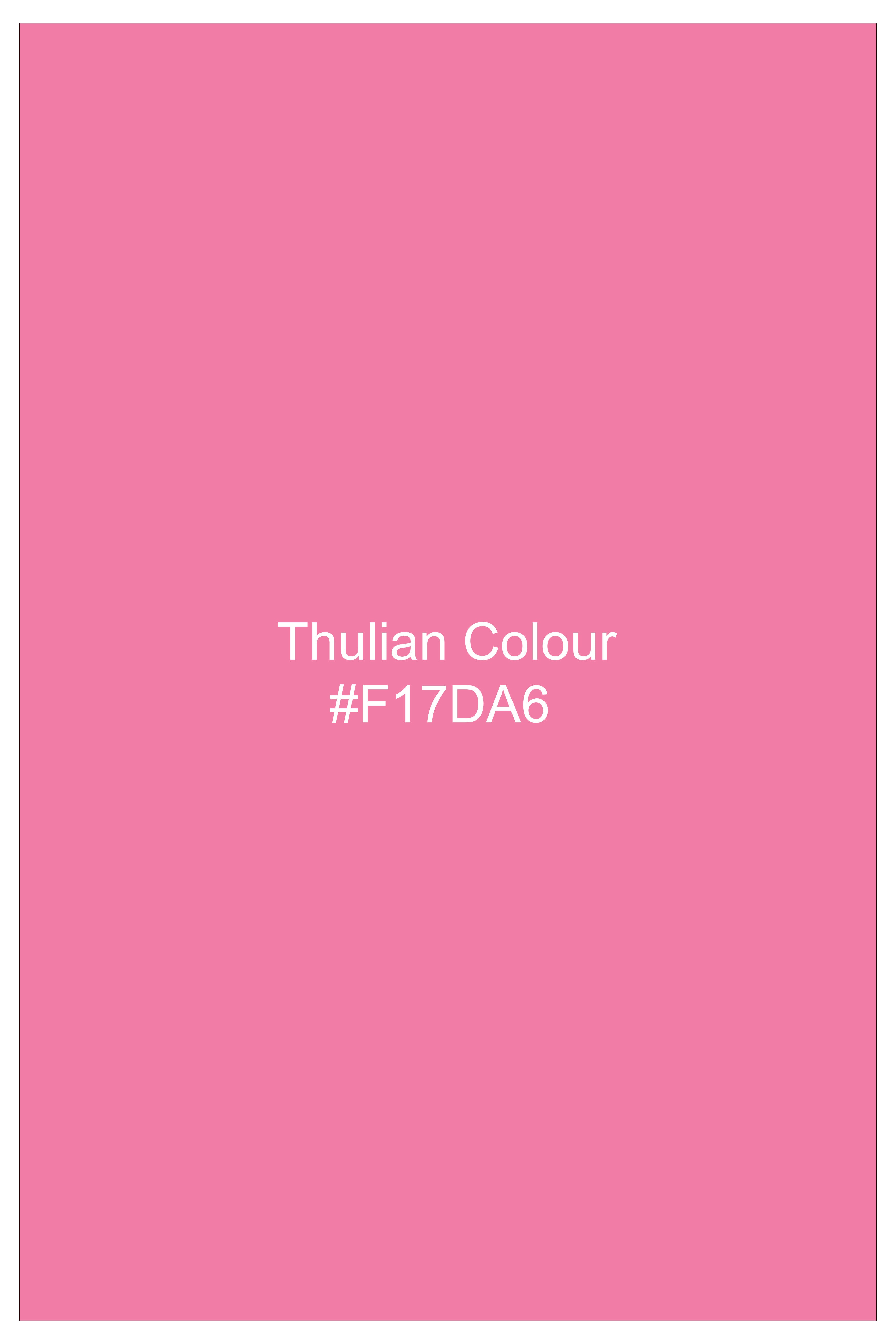 Blushoro-Thulian Pink Subtle Sheen Super Soft Premium Cotton Cut Away Collar Dress Shirt