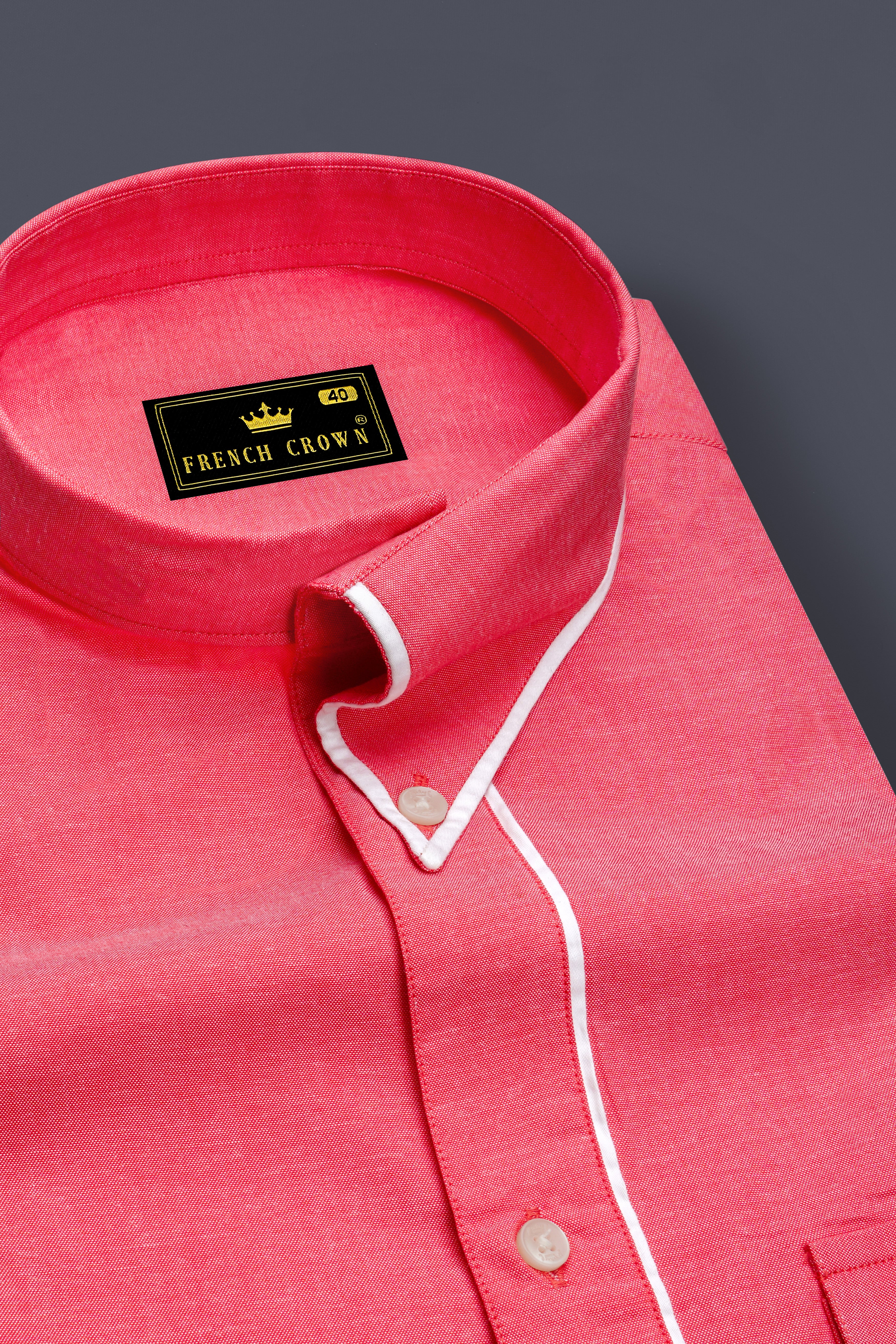 Rosavon-Mandy Pink Textured Oxford Premium Cotton Casual Designer Shirt