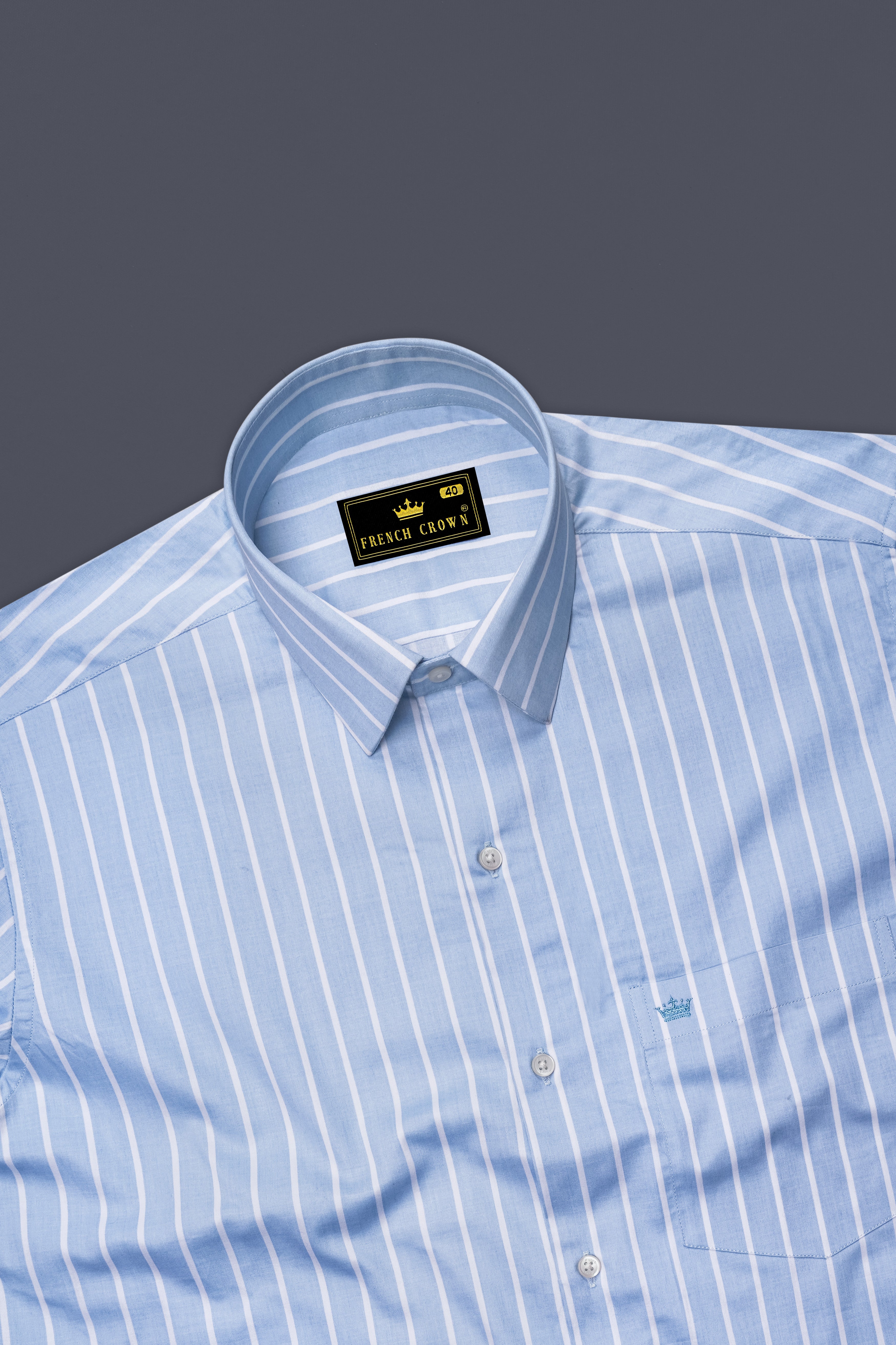 Celesto-Spindle Blue And Bright White Pin Striped Subtle Sheen Super Soft Premium Cotton Dress Shirt 14375-38, 14375-H-38, 14375-39, 14375-H-39, 14375-40, 14375-H-40, 14375-42, 14375-H-42, 14375-44, 14375-H-44, 14375-46, 14375-H-46, 14375-48, 14375-H-48, 14375-50, 14375-H-50, 14375-52, 14375-H-52