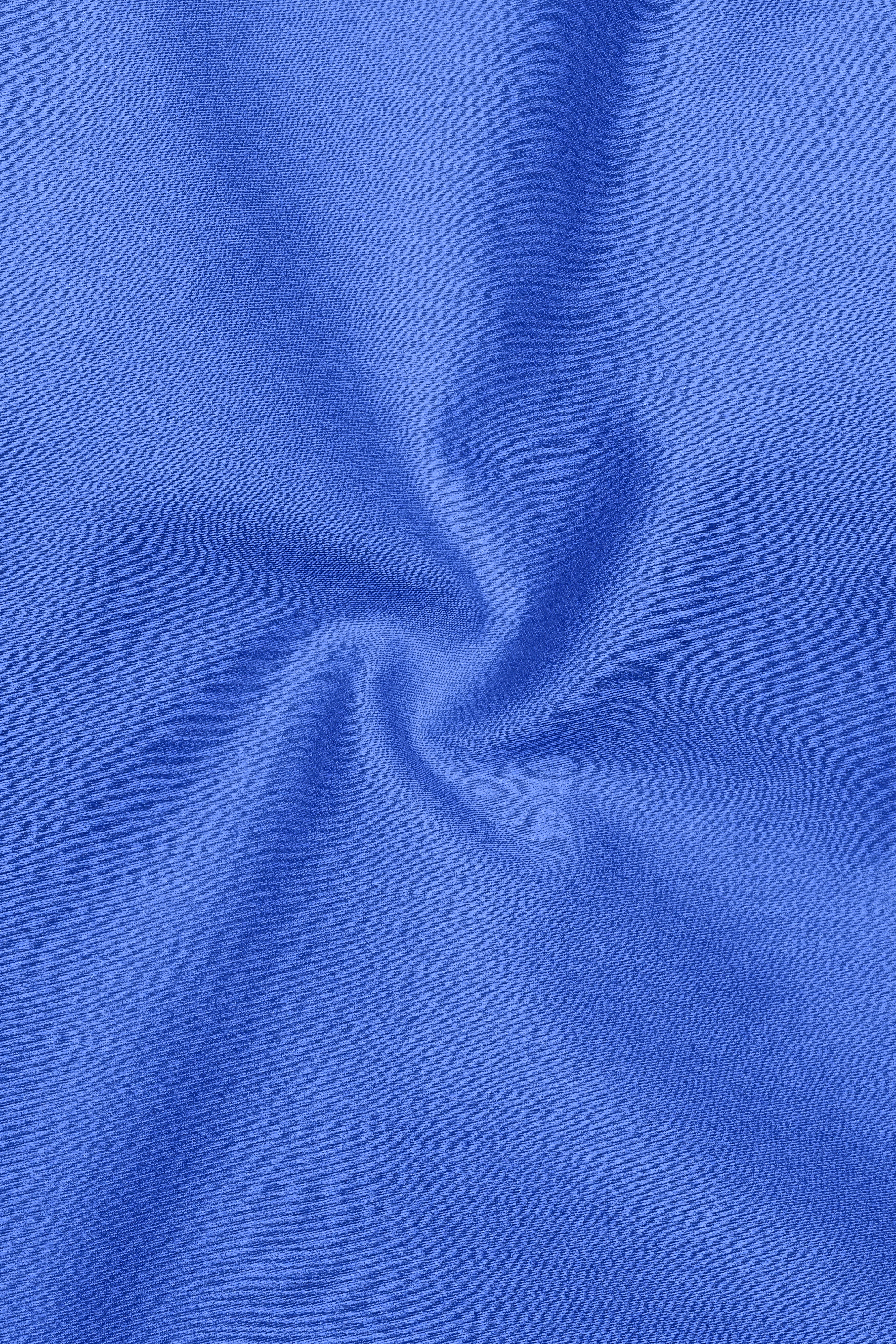 Azurion-Mariner Blue Subtle Sheen Super Soft Premium Cotton Tuxedo Dress Shirt