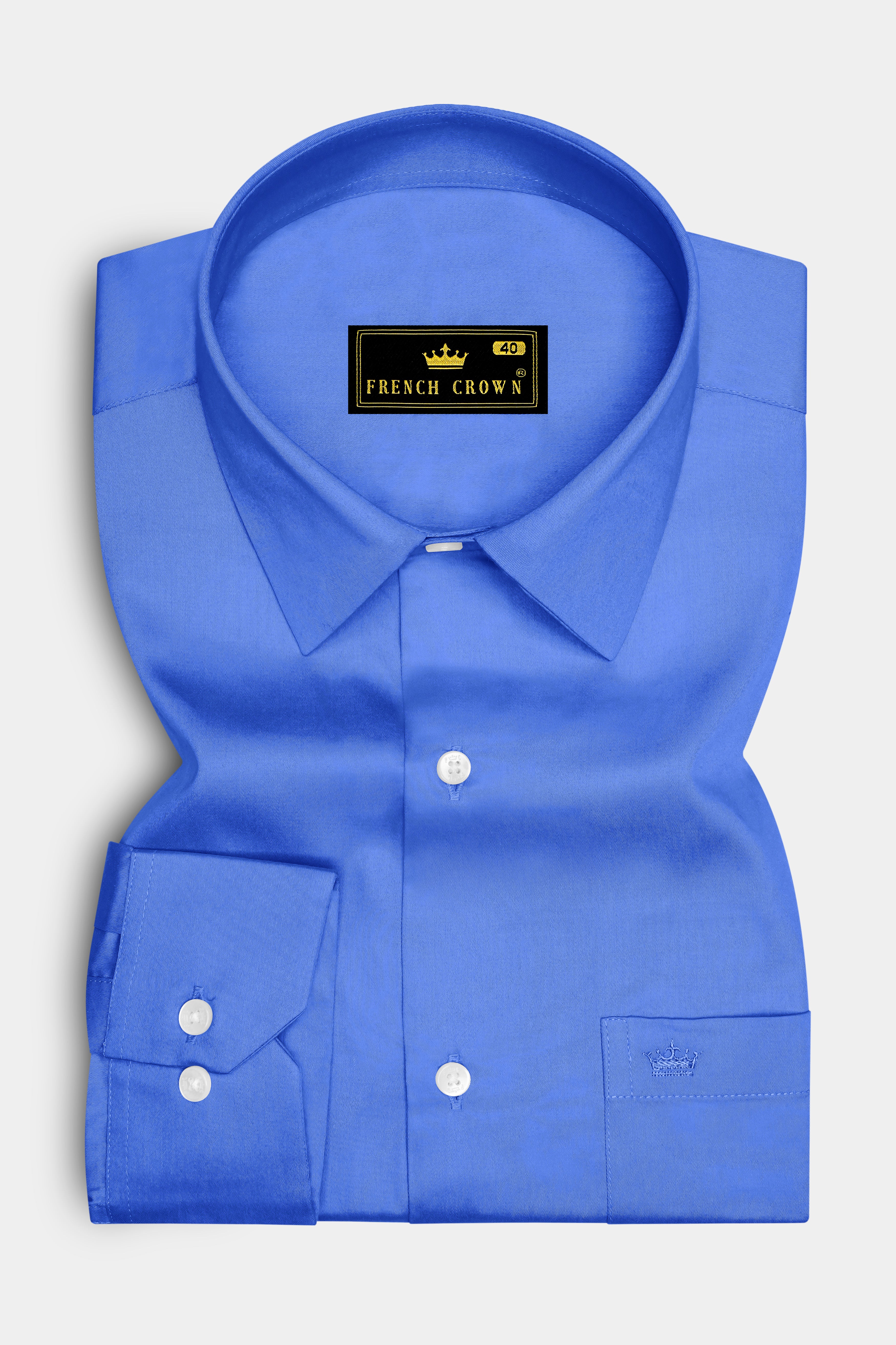Azurion-Mariner Blue Subtle Sheen Super Soft Premium Cotton Dress Shirt 14394-38, 14394-H-38, 14394-39, 14394-H-39, 14394-40, 14394-H-40, 14394-42, 14394-H-42, 14394-44, 14394-H-44, 14394-46, 14394-H-46, 14394-48, 14394-H-48, 14394-50, 14394-H-50, 14394-52, 14394-H-52