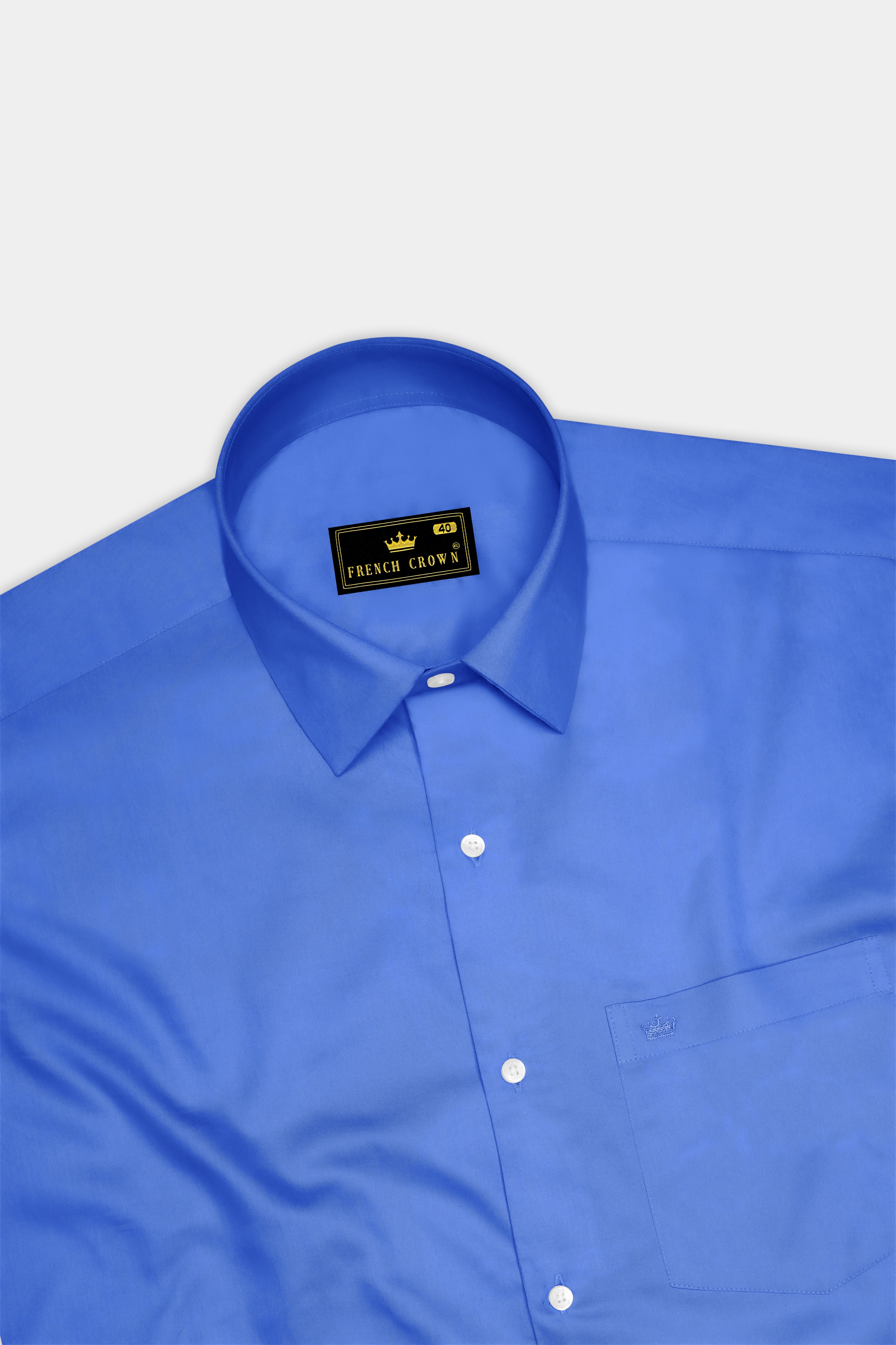 Azurion-Mariner Blue Subtle Sheen Super Soft Premium Cotton Dress Shirt 14394-38, 14394-H-38, 14394-39, 14394-H-39, 14394-40, 14394-H-40, 14394-42, 14394-H-42, 14394-44, 14394-H-44, 14394-46, 14394-H-46, 14394-48, 14394-H-48, 14394-50, 14394-H-50, 14394-52, 14394-H-52