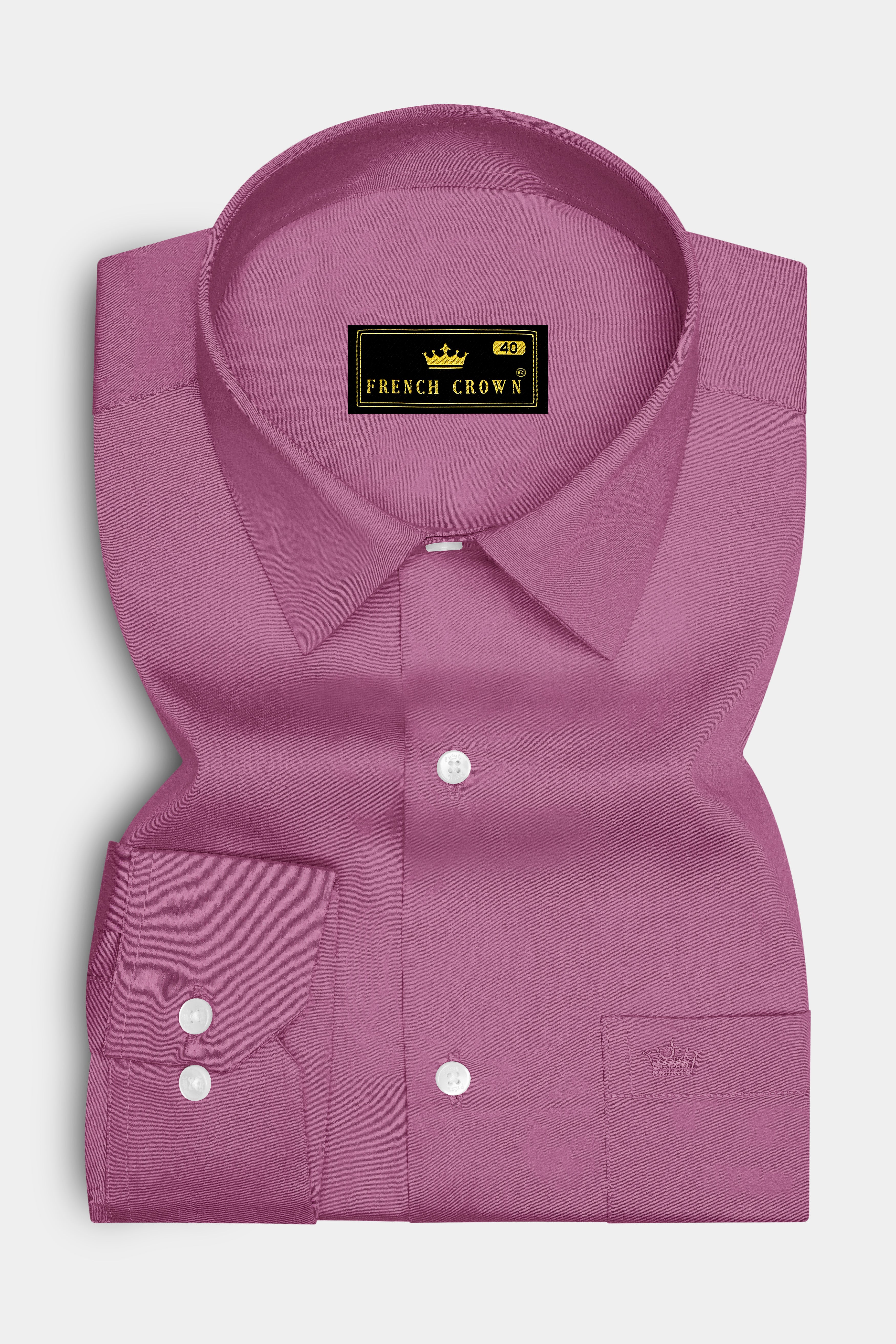 Rosavelle-Tapestry Pink Subtle Sheen Super Soft Premium Cotton Dress Shirt