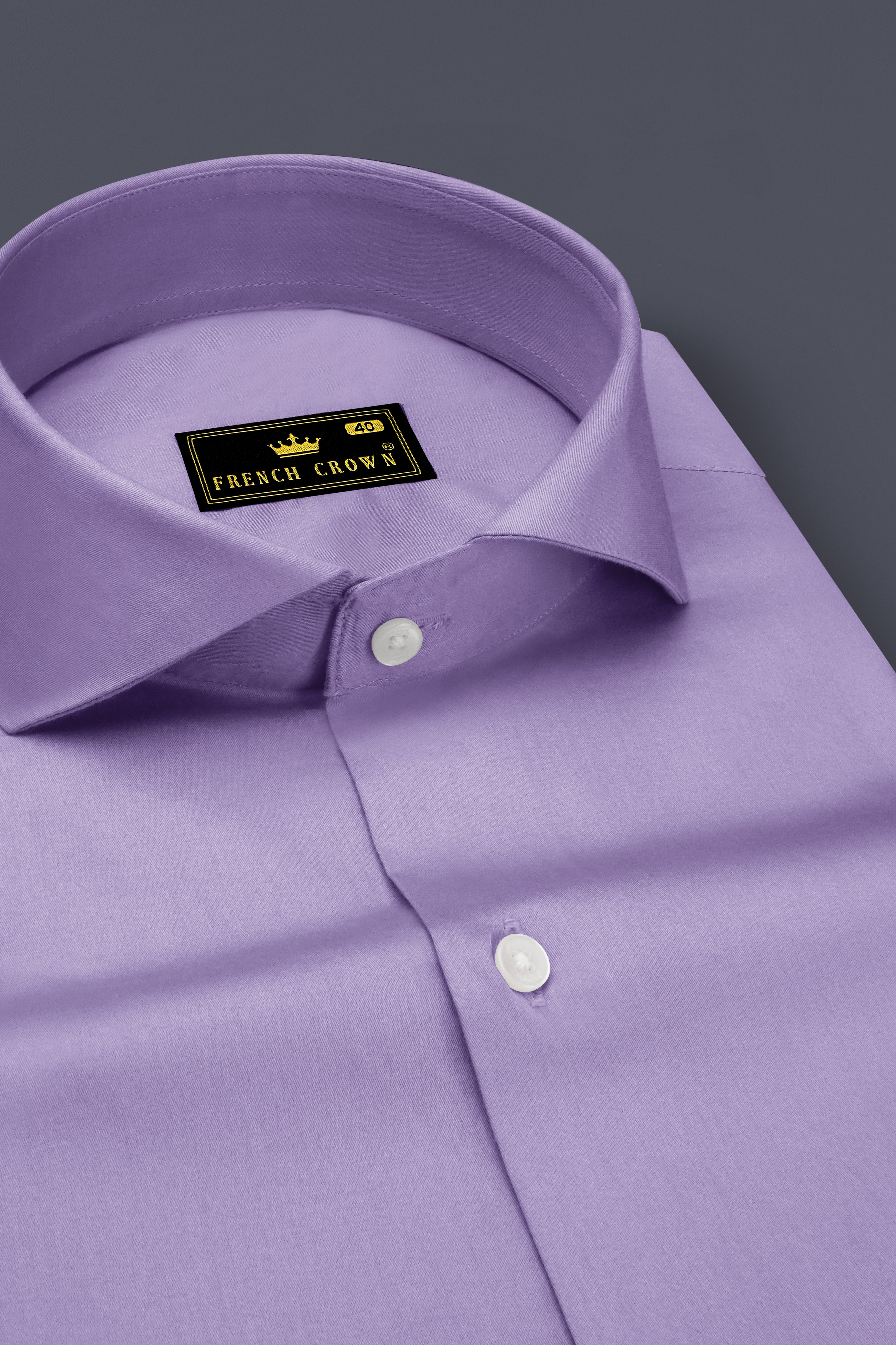 Lavero-Pastel Purple Subtle Sheen Super Soft Premium Cotton Cut Away Collar Dress Shirt