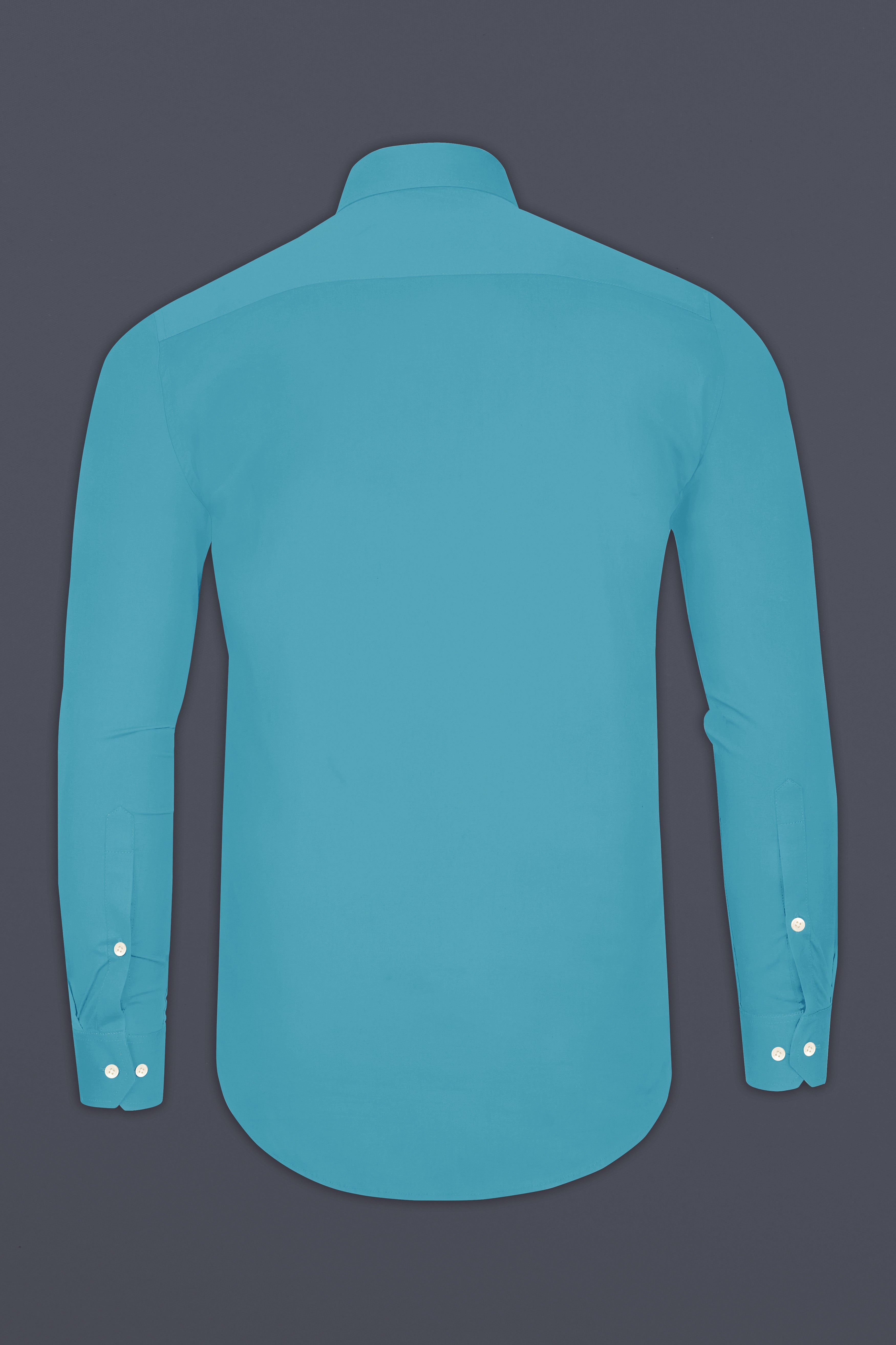 Orientor-Eastern Blue Subtle Sheen Super Soft Premium Cotton Tuxedo Dress Shirt