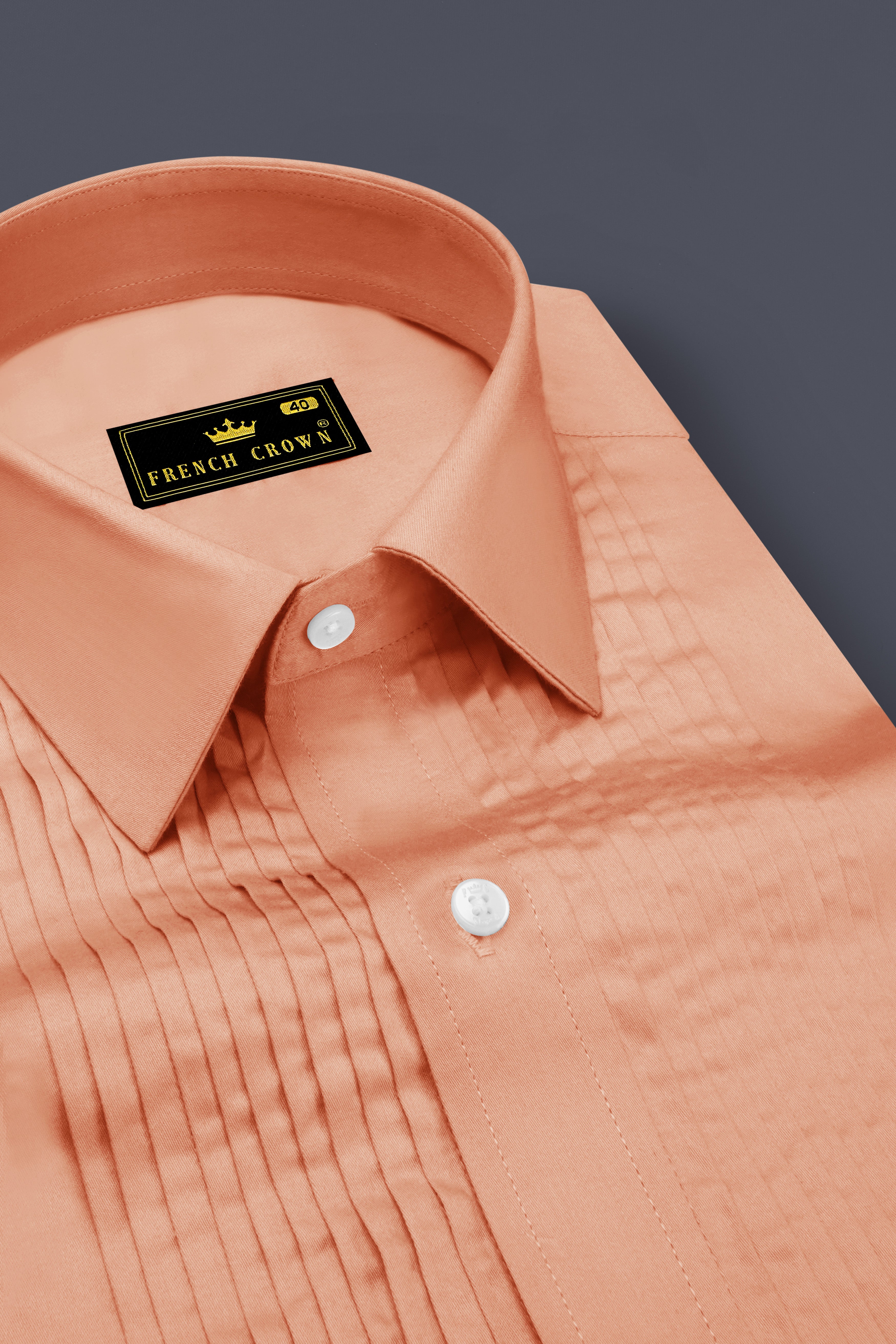 Solvoro-Tumbleweed Orange Subtle Sheen Super Soft Premium Cotton Tuxedo Dress Shirt 14418-TXD-38, 14418-TXD-H-38, 14418-TXD-39, 14418-TXD-H-39, 14418-TXD-40, 14418-TXD-H-40, 14418-TXD-42, 14418-TXD-H-42, 14418-TXD-44, 14418-TXD-H-44, 14418-TXD-46, 14418-TXD-H-46, 14418-TXD-48, 14418-TXD-H-48, 14418-TXD-50, 14418-TXD-H-50, 14418-TXD-52, 14418-TXD-H-52