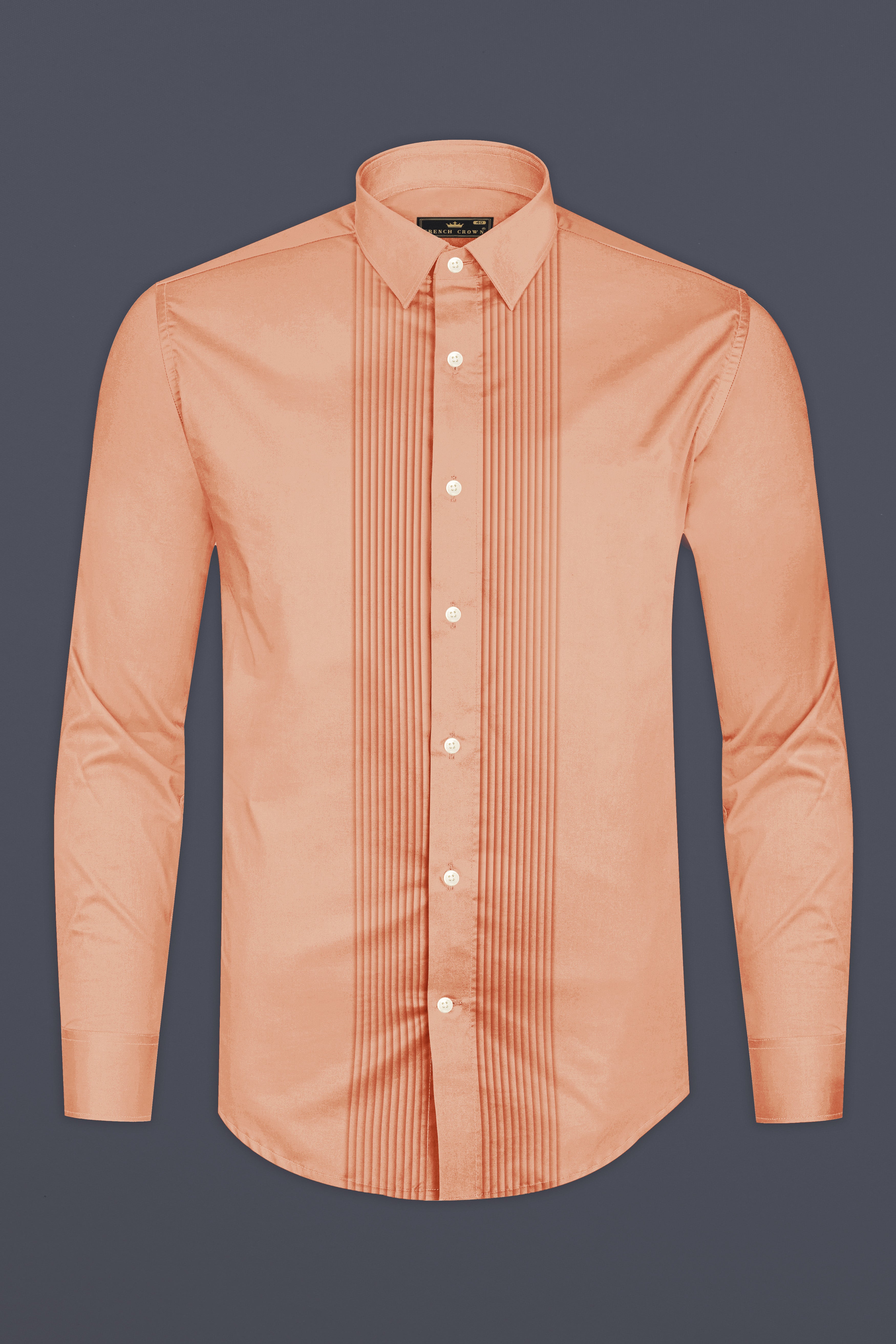 Solvoro-Tumbleweed Orange Subtle Sheen Super Soft Premium Cotton Tuxedo Dress Shirt 14418-TXD-38, 14418-TXD-H-38, 14418-TXD-39, 14418-TXD-H-39, 14418-TXD-40, 14418-TXD-H-40, 14418-TXD-42, 14418-TXD-H-42, 14418-TXD-44, 14418-TXD-H-44, 14418-TXD-46, 14418-TXD-H-46, 14418-TXD-48, 14418-TXD-H-48, 14418-TXD-50, 14418-TXD-H-50, 14418-TXD-52, 14418-TXD-H-52