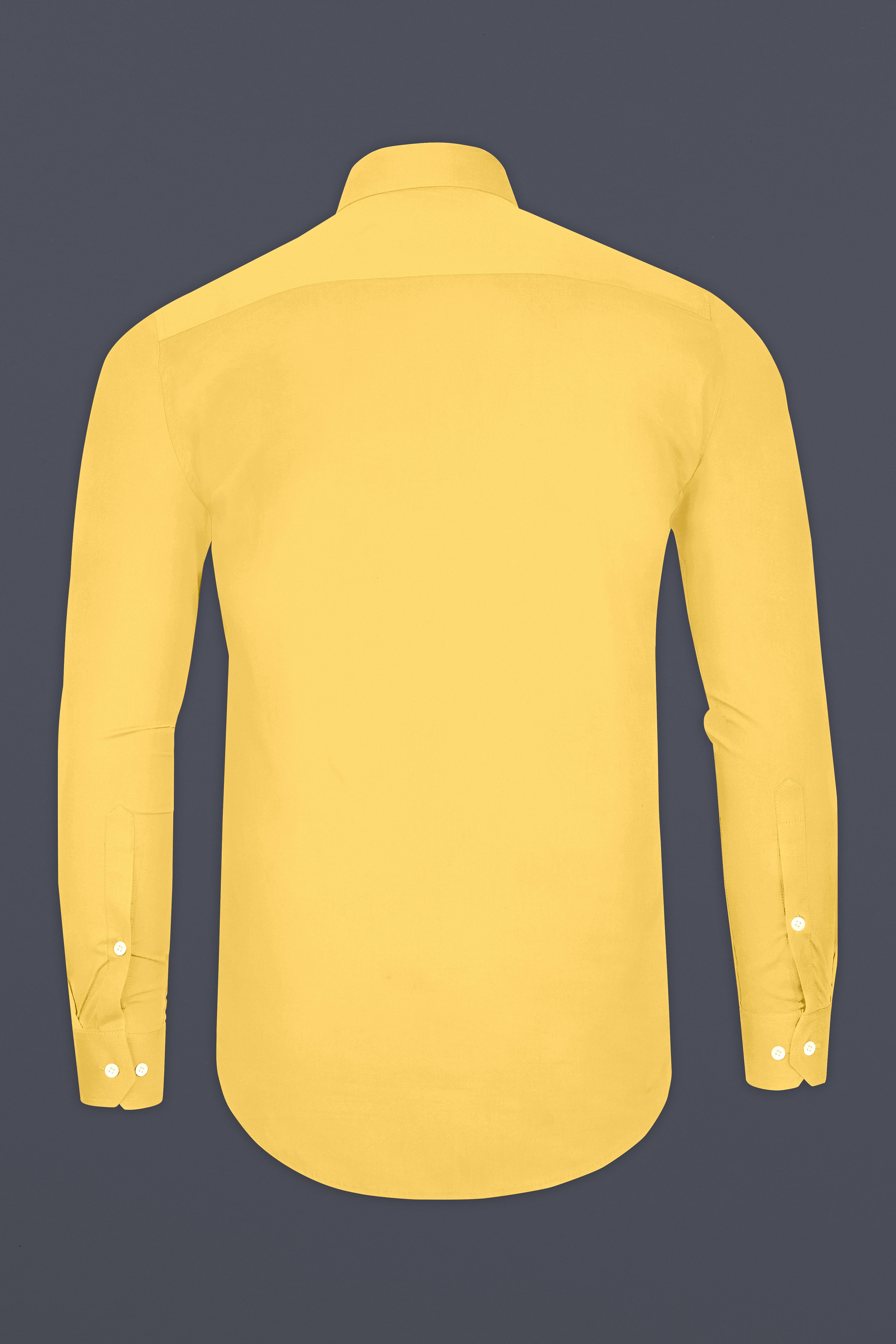 Aurion-Desert Yellow Subtle Sheen Super Soft Premium Cotton Tuxedo Dress Shirt