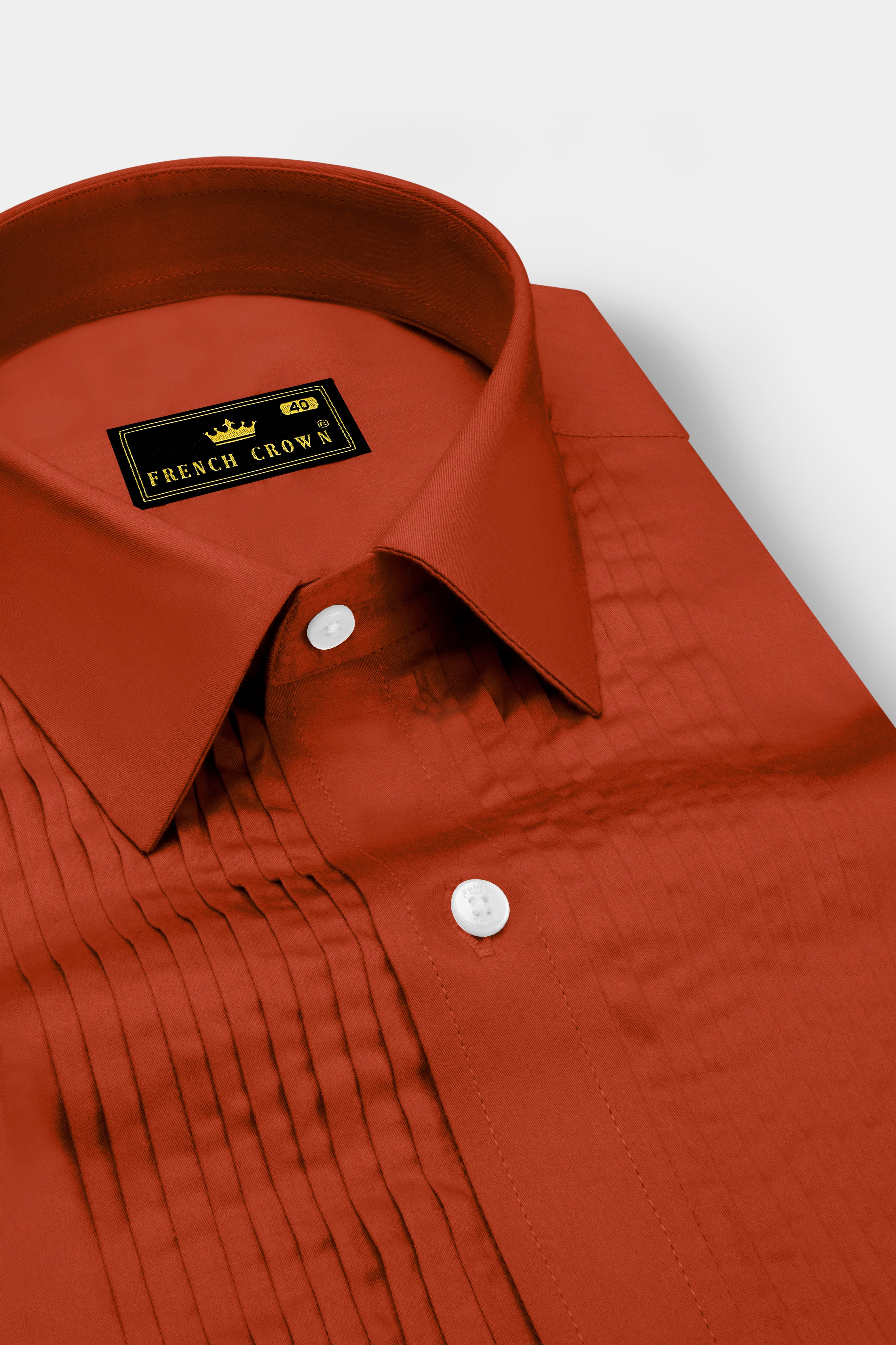 Amberon-Cognac Orange Subtle Sheen Super Soft Premium Cotton Tuxedo Dress Shirt 14425-TXD-38, 14425-TXD-H-38, 14425-TXD-39, 14425-TXD-H-39, 14425-TXD-40, 14425-TXD-H-40, 14425-TXD-42, 14425-TXD-H-42, 14425-TXD-44, 14425-TXD-H-44, 14425-TXD-46, 14425-TXD-H-46, 14425-TXD-48, 14425-TXD-H-48, 14425-TXD-50, 14425-TXD-H-50, 14425-TXD-52, 14425-TXD-H-52
