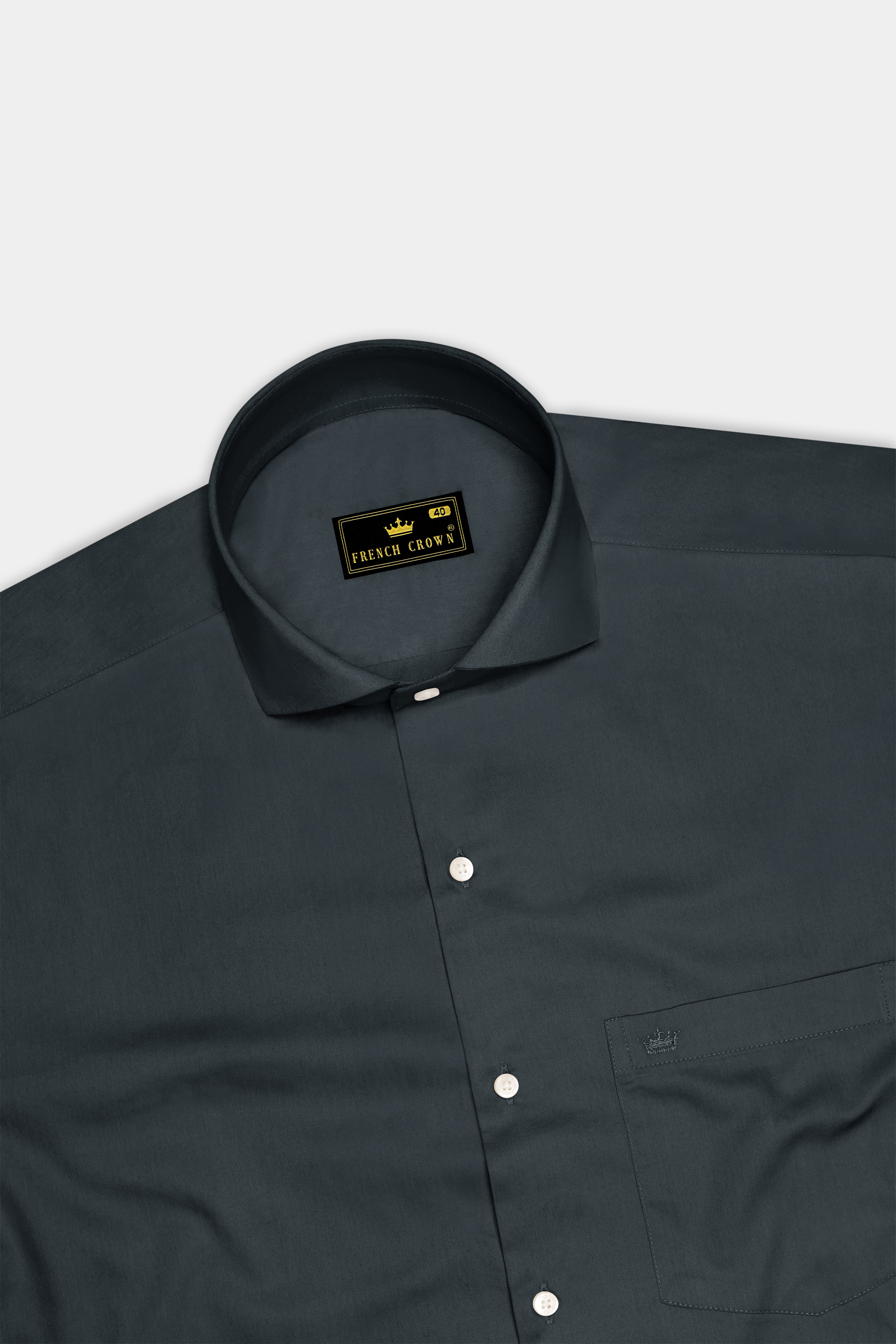 Nocturo-Charcoal Gray Subtle Sheen Super Soft Premium Cotton Cut Away Collar Dress Shirt 14456-CA-38, 14456-CA-H-38, 14456-CA-39, 14456-CA-H-39, 14456-CA-40, 14456-CA-H-40, 14456-CA-42, 14456-CA-H-42, 14456-CA-44, 14456-CA-H-44, 14456-CA-46, 14456-CA-H-46, 14456-CA-48, 14456-CA-H-48, 14456-CA-50, 14456-CA-H-50, 14456-CA-52, 14456-CA-H-52