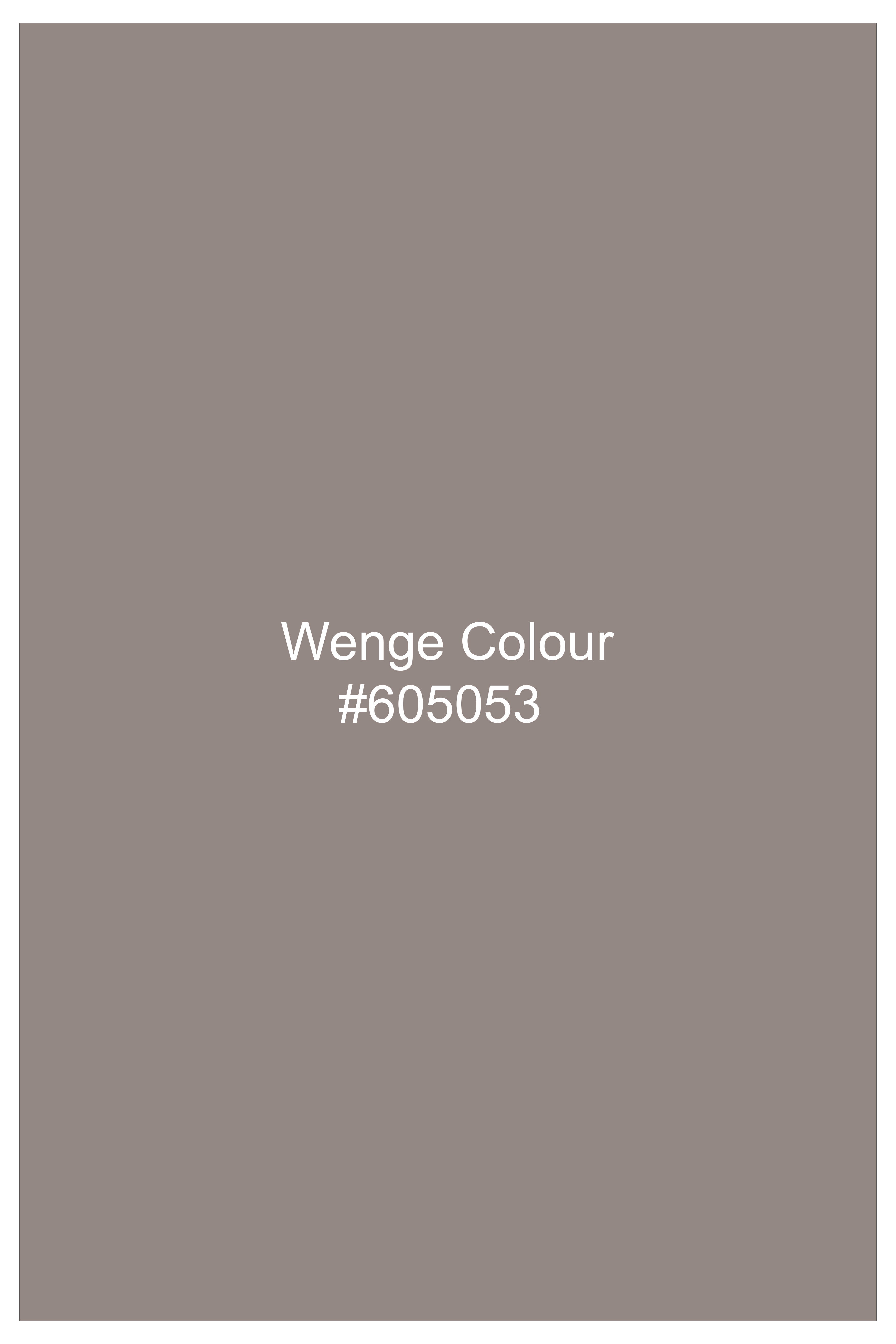Umbero-Wenge Brown Subtle Sheen Super Soft Premium Cotton Mandarin Dress Shirt